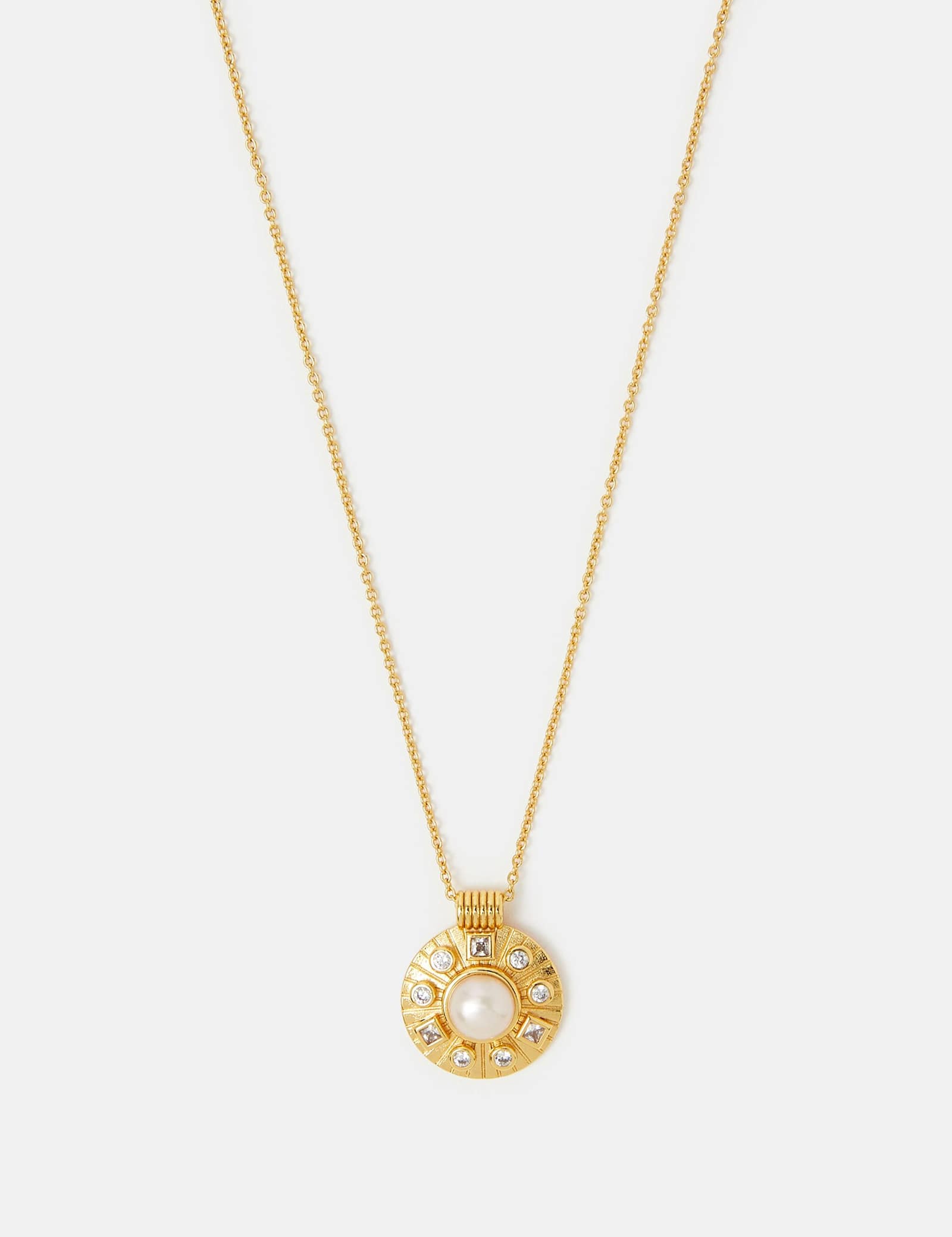 Gold Plated Coin Pendant Necklace - image 2