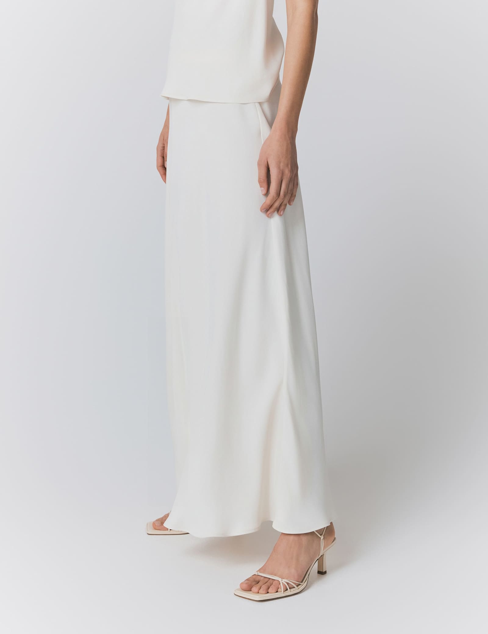 Satin Maxi Slip Skirt - image 3