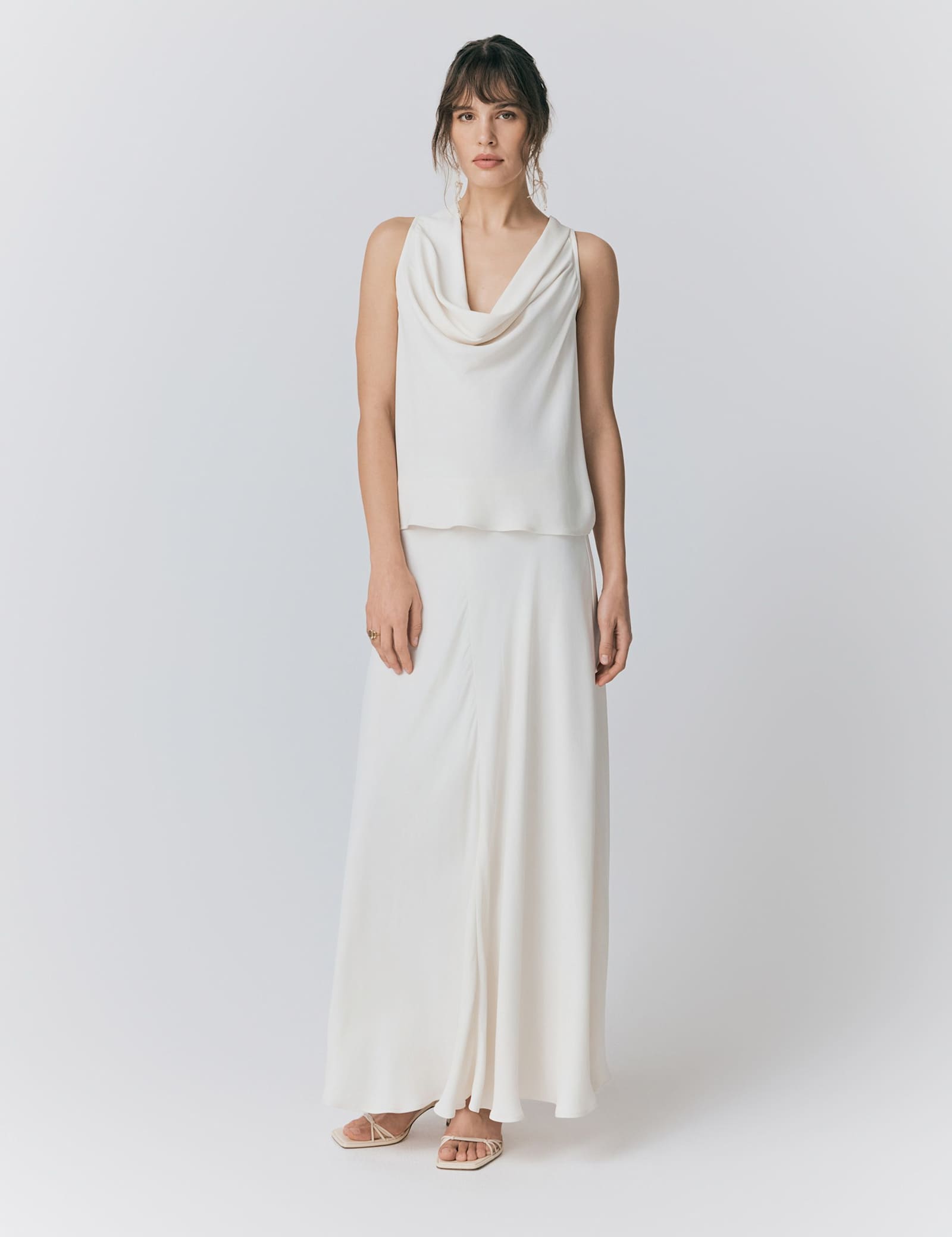 Satin Maxi Slip Skirt - image 2