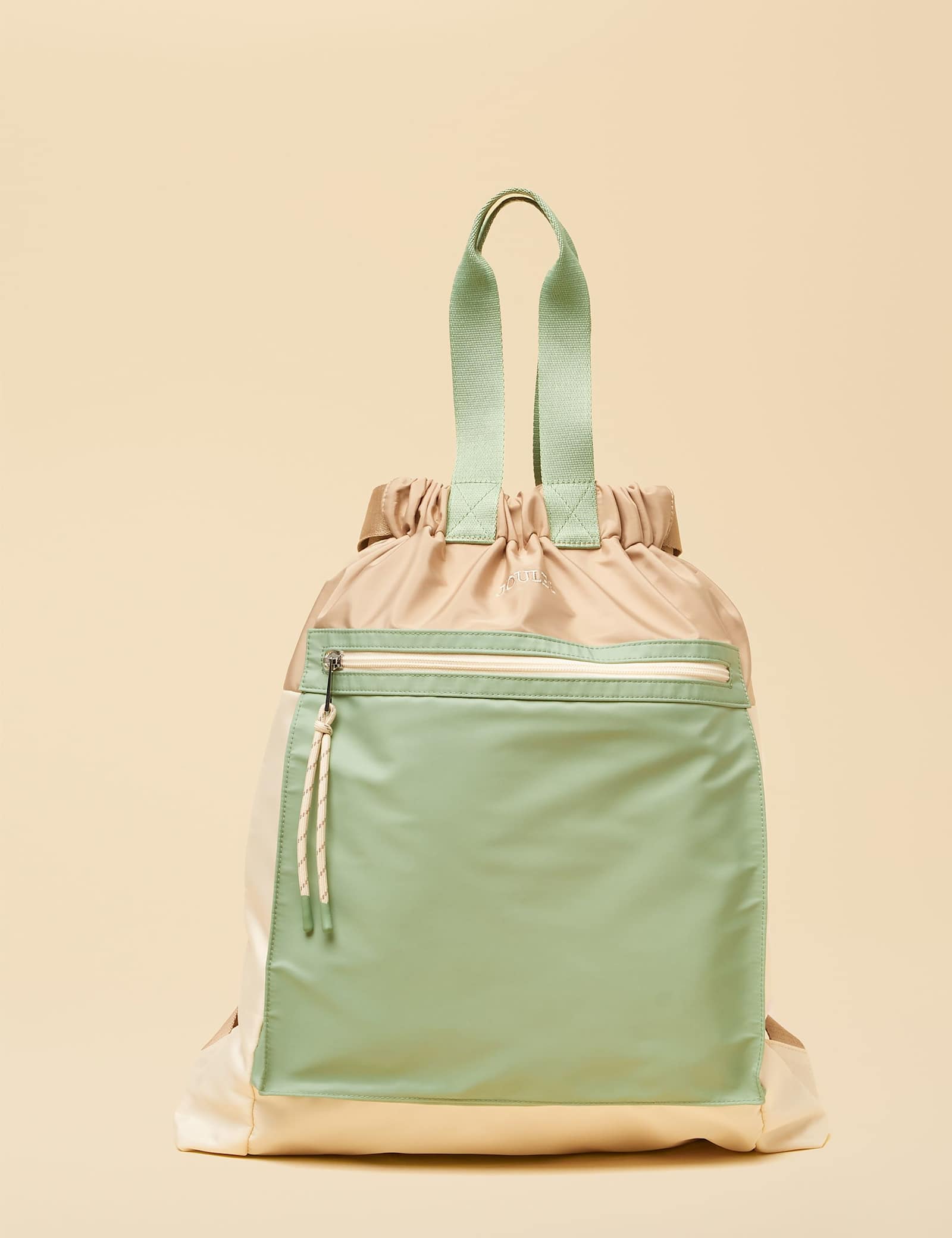 Colour Block Drawstring Backpack - image 1
