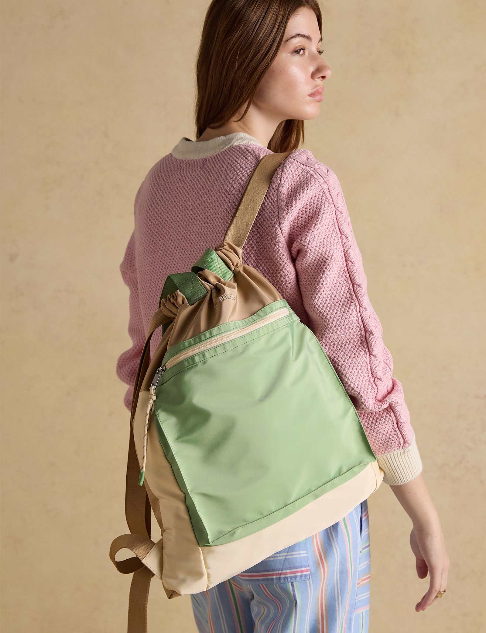 Colour Block Drawstring Backpack - image 2
