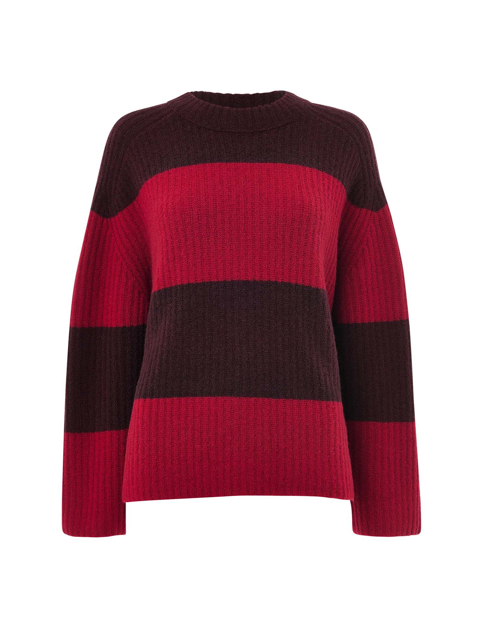 Wool Blend Striped Crew Neck Jumper - image 1
