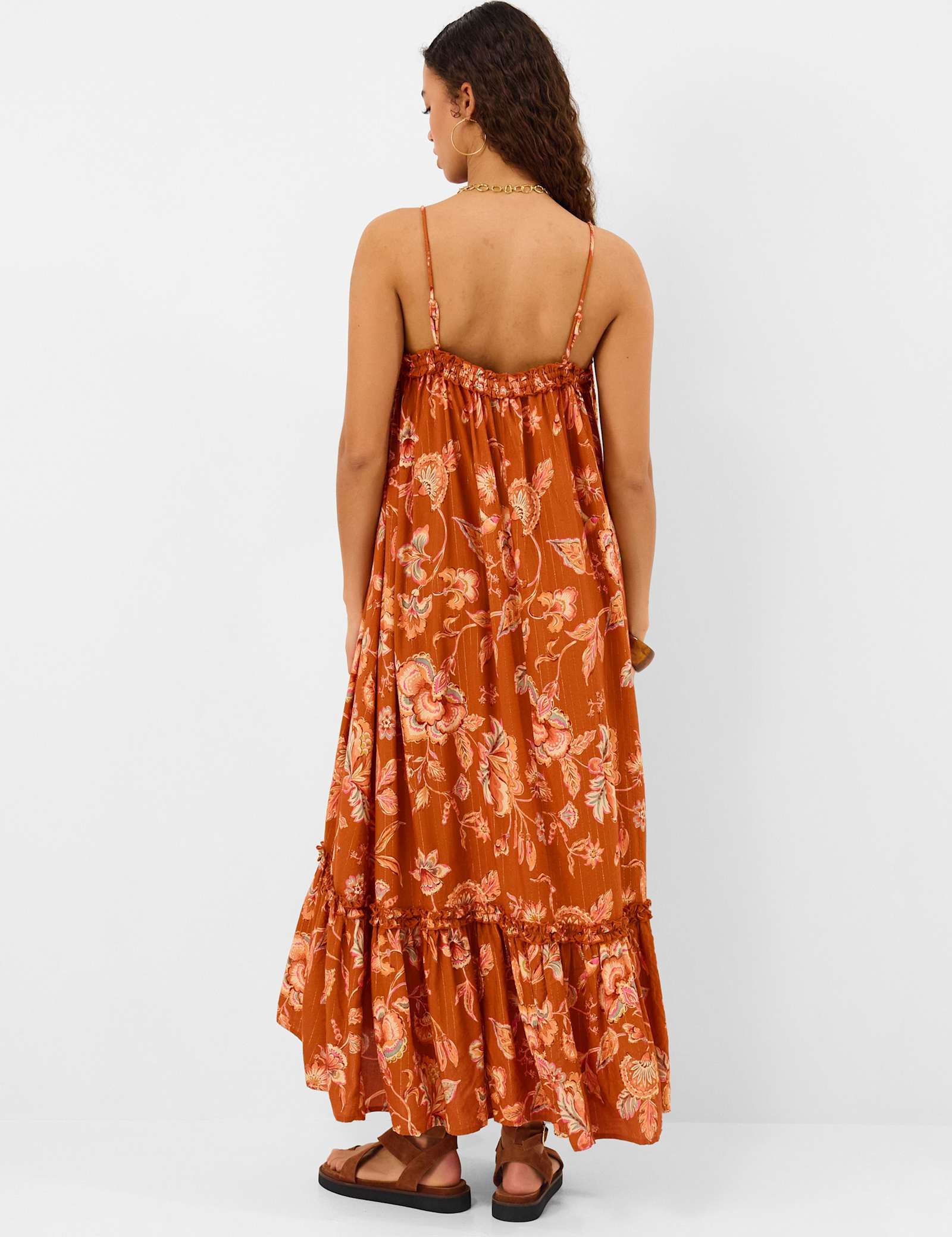 Floral Frilled Maxi Beach Dress - image 3