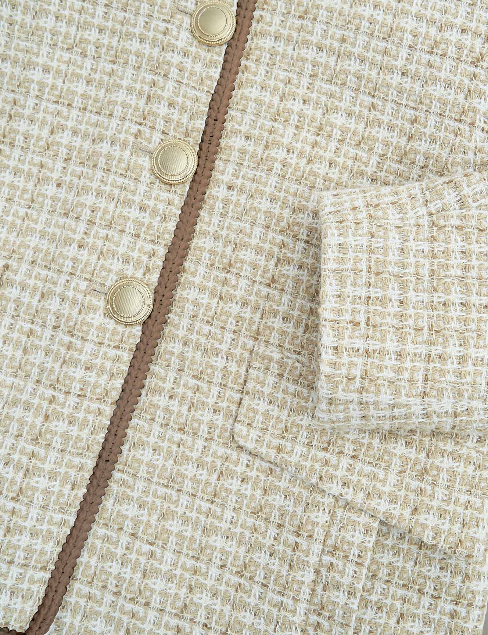 Cotton Rich Tweed Cropped Jacket - image 3
