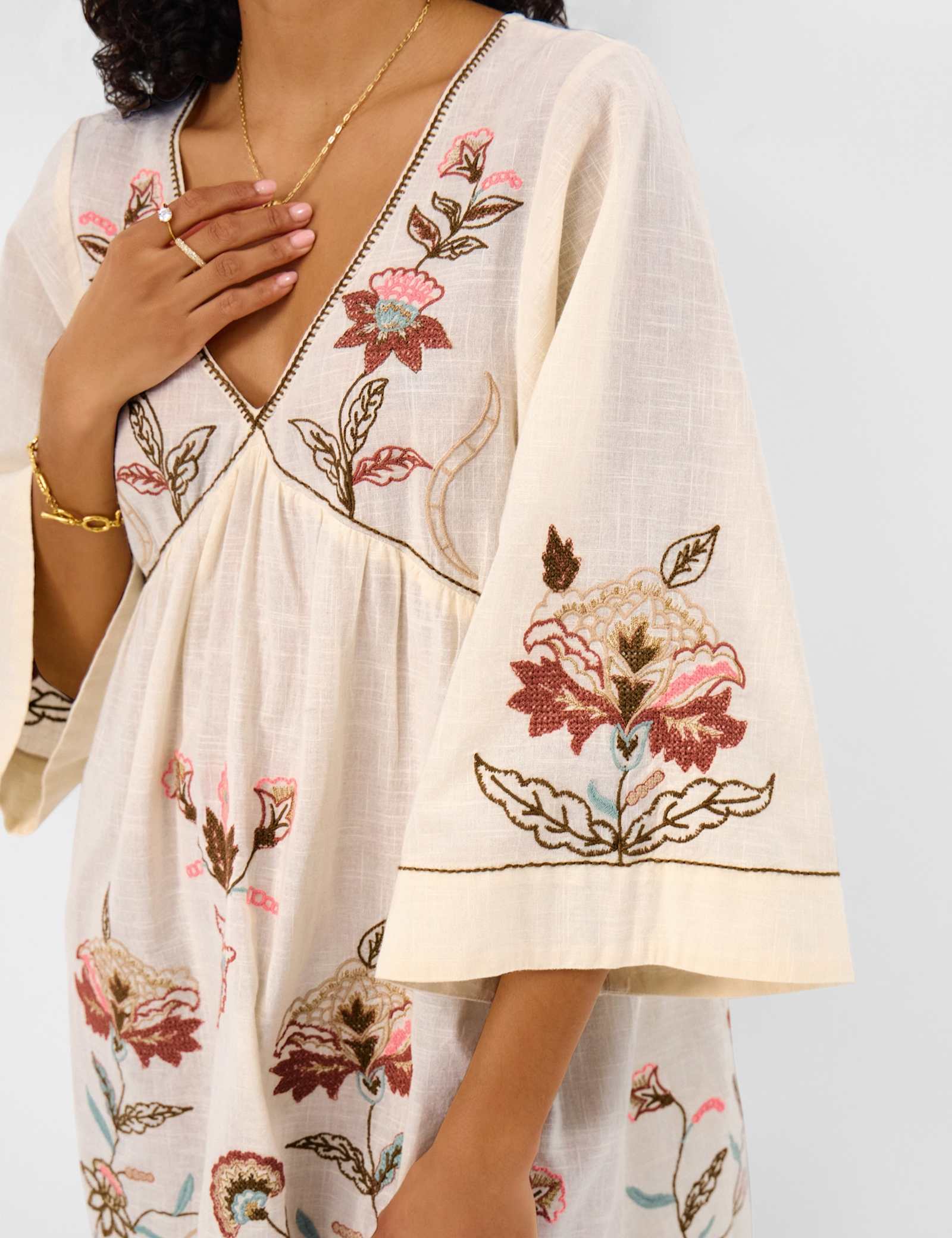 Pure Cotton Statement Embellished Kaftan - image 5