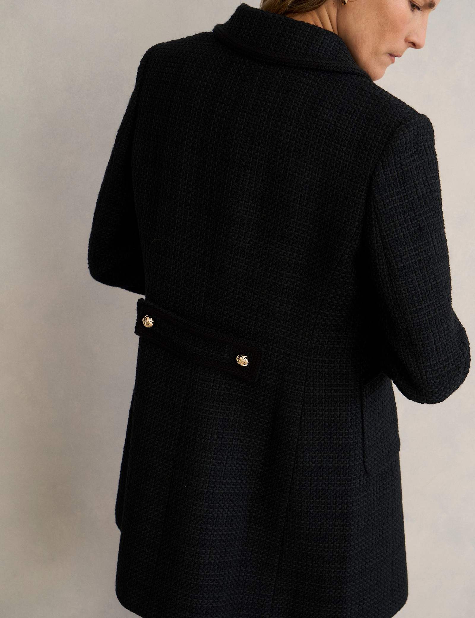 Textured Single Breasted Tailored Coat - image 5