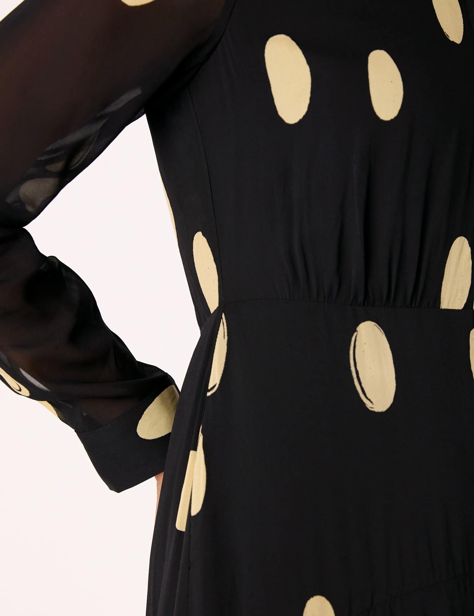Abstract Spot Print Midi Shirt Dress - image 3