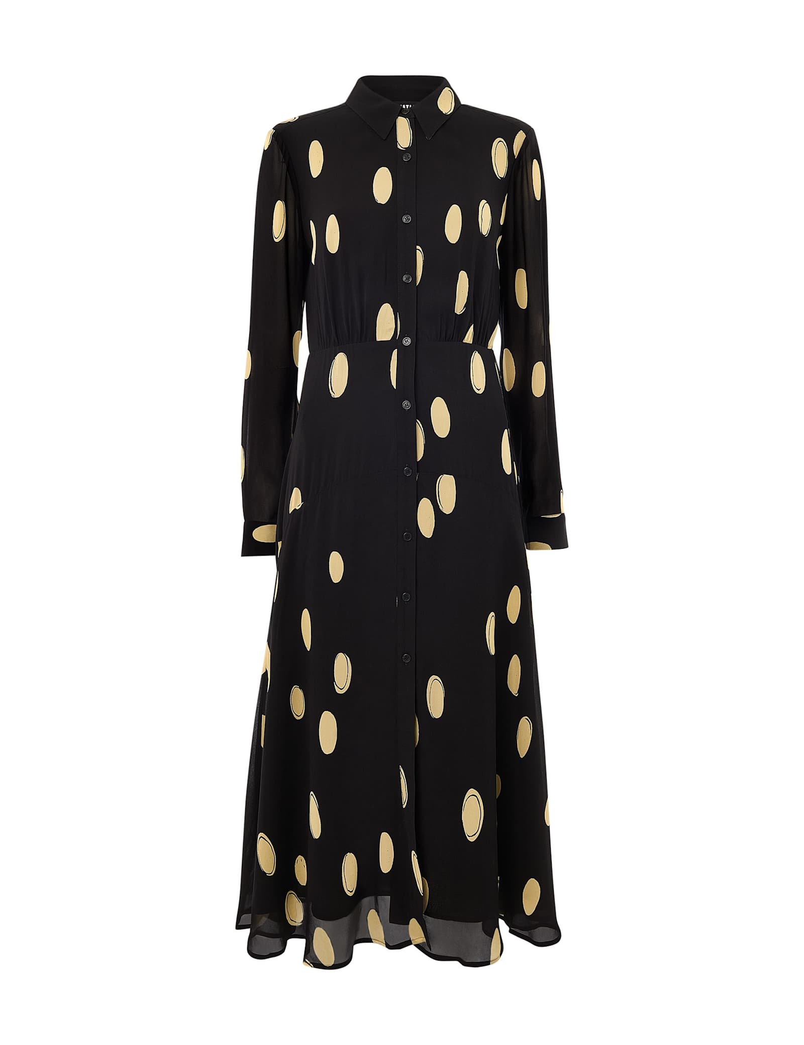 Abstract Spot Print Midi Shirt Dress - image 1