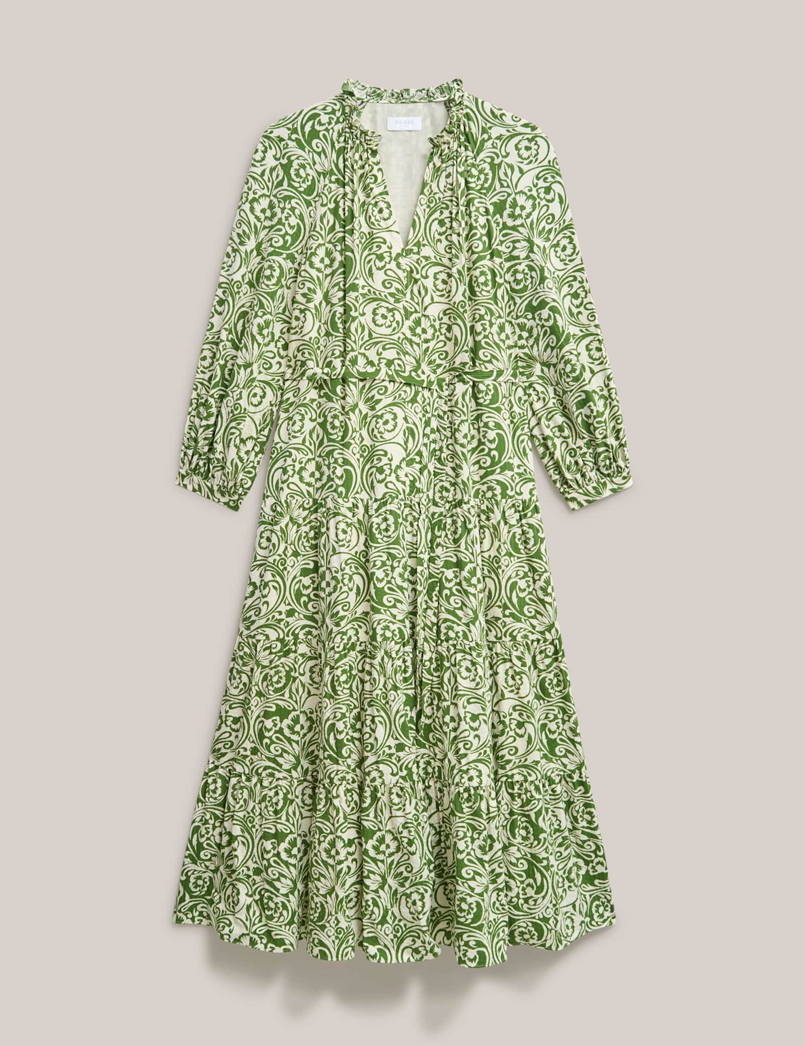 Cotton Blend Floral V-Neck Skater Dress - image 1