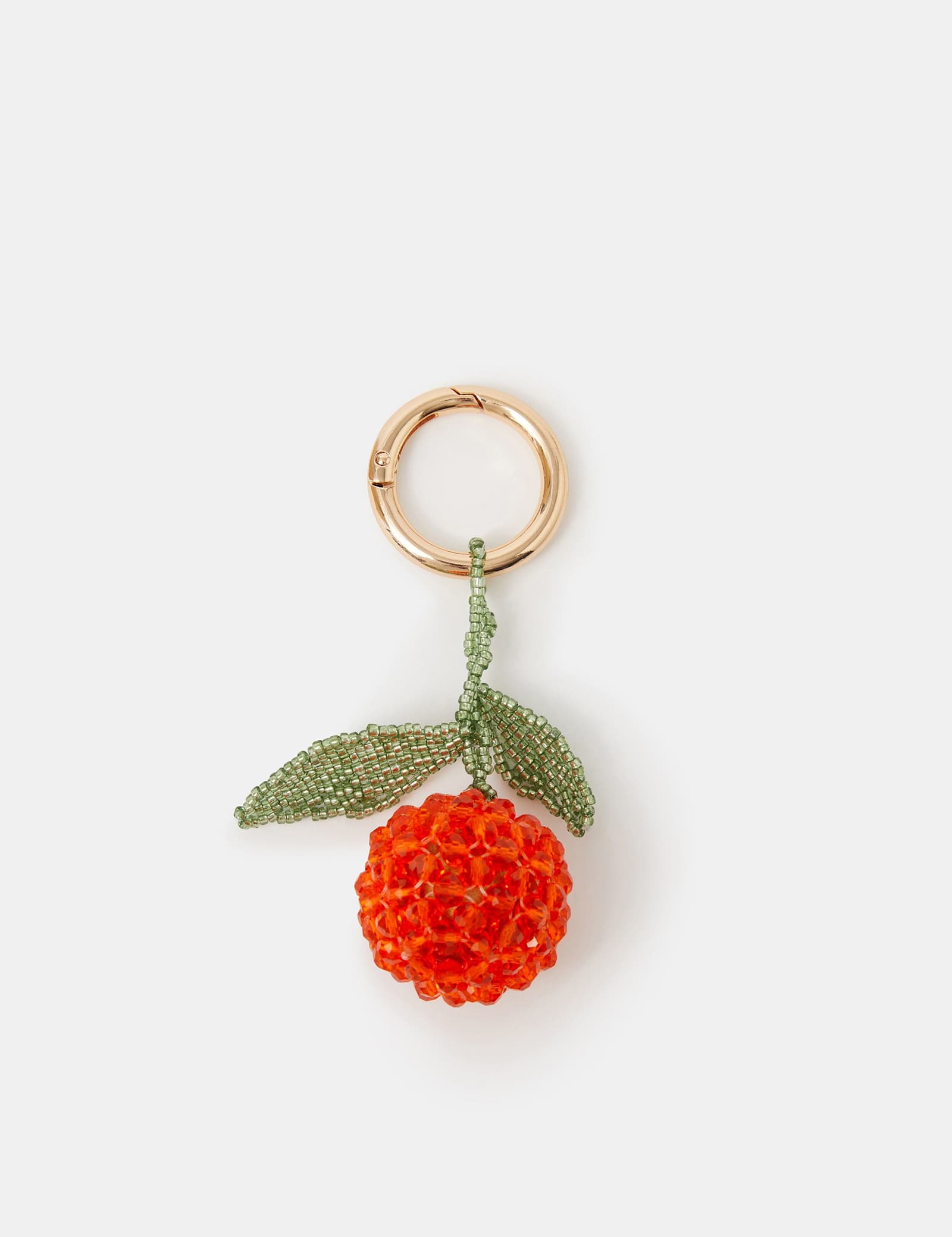 Beaded Orange Keyring - image 1