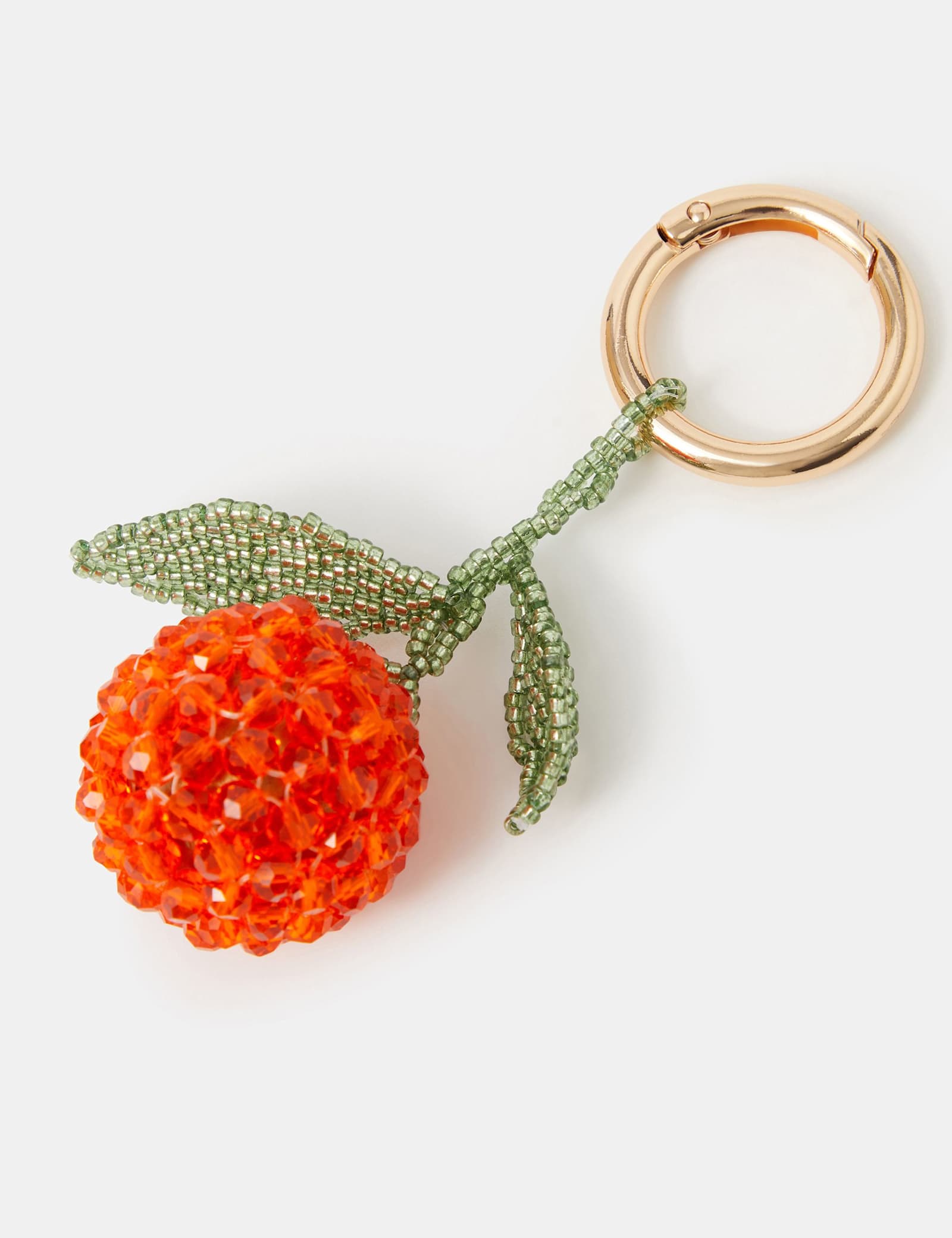 Beaded Orange Keyring - image 2