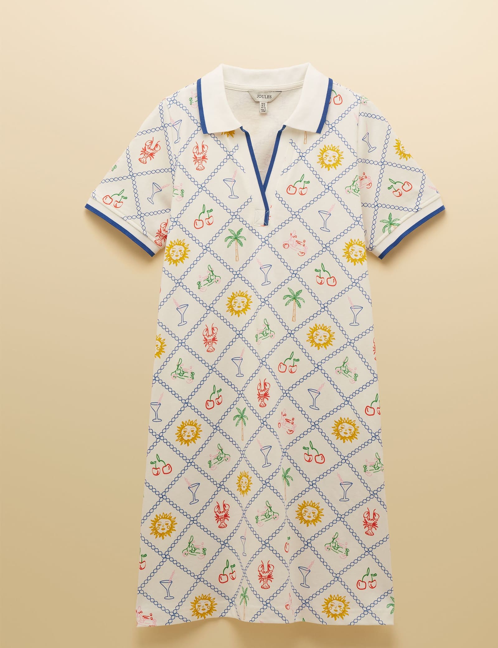 Pure Cotton Printed Mini Shift Dress - image 1