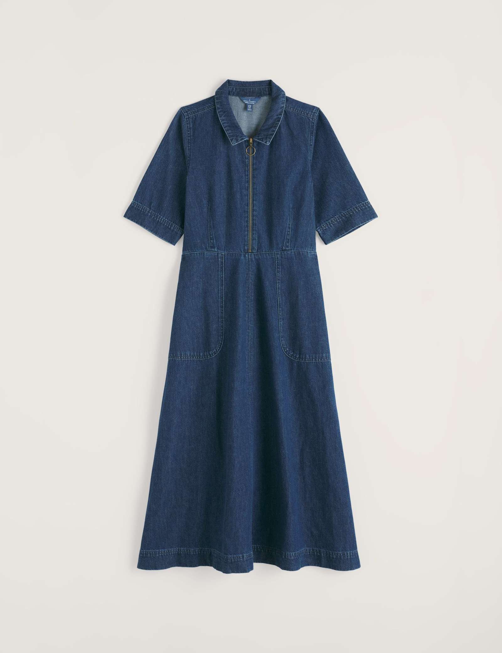 Cotton Rich Midi Shirt Dress with Linen - image 1