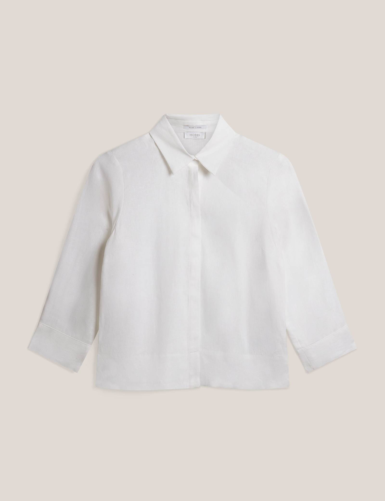 Pure Linen Collared Blouse - image 1