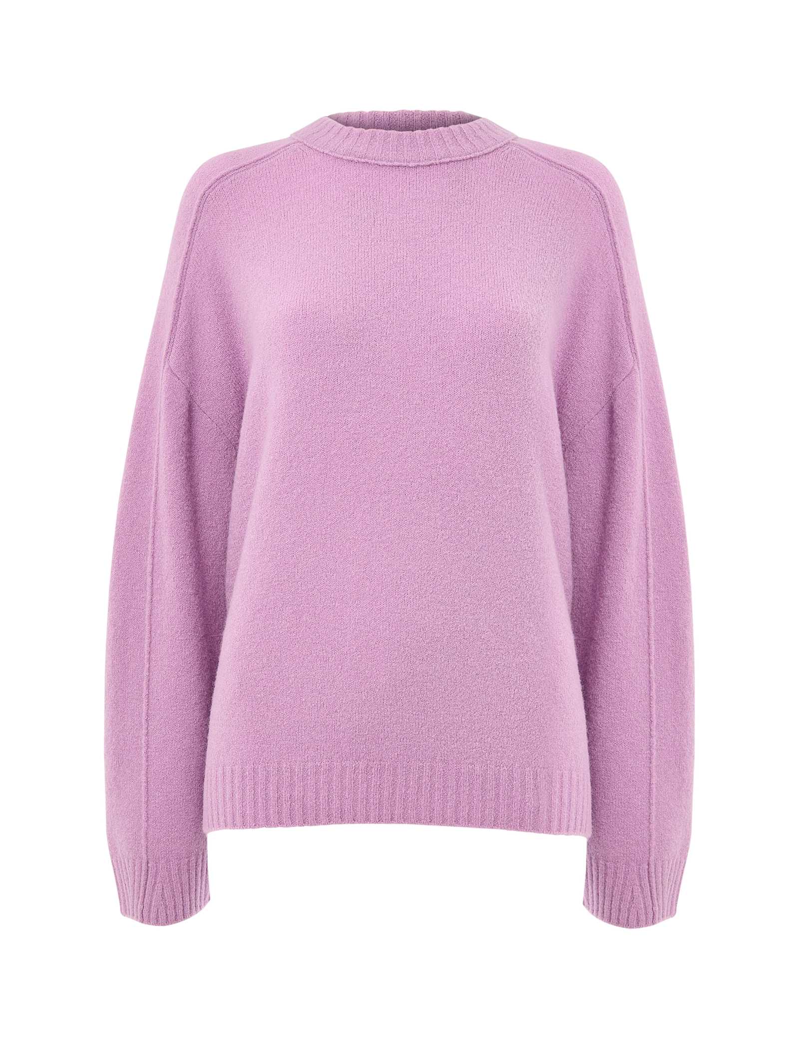 Wool Blend Textured Crew Neck Jumper - image 2