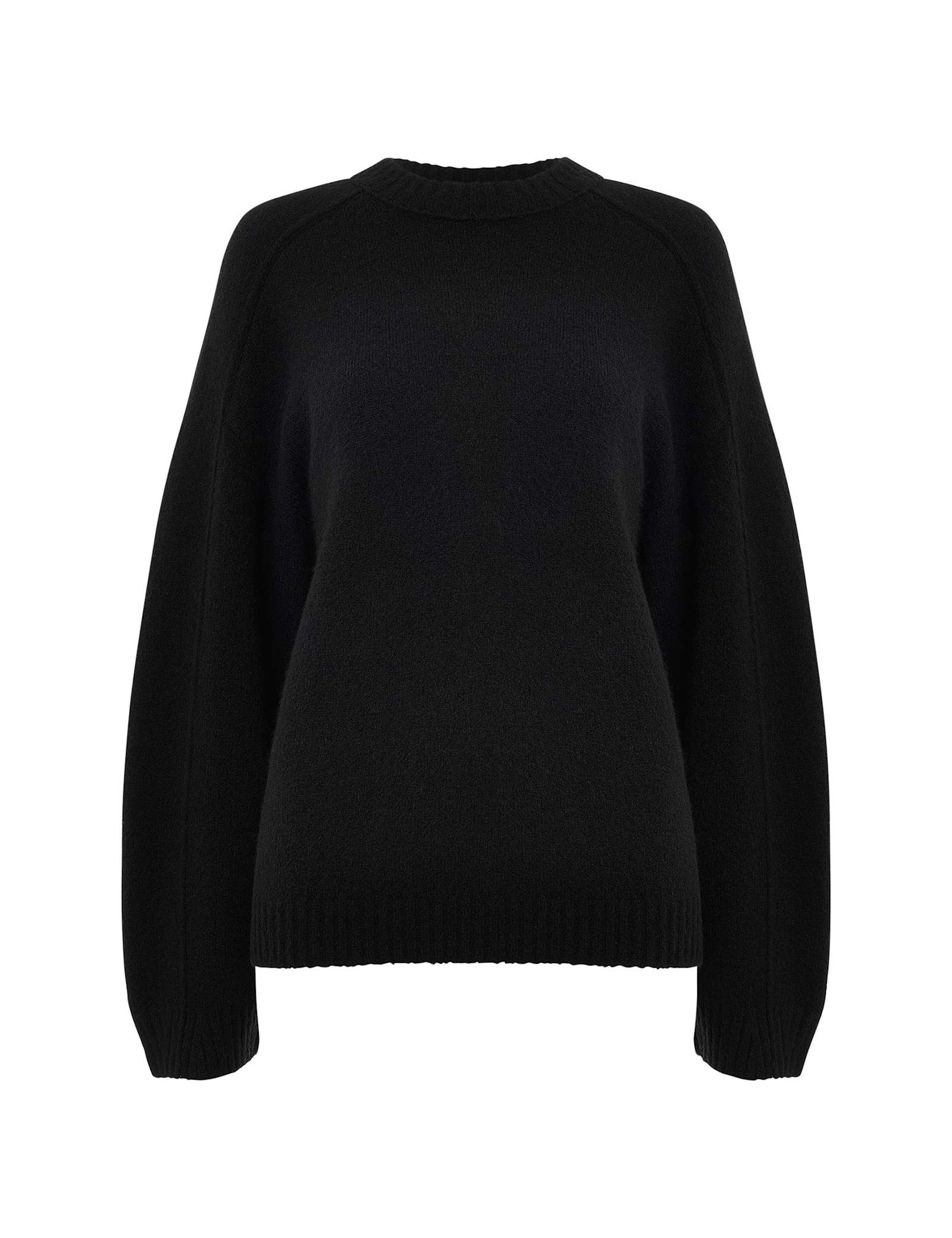 Wool Blend Textured Crew Neck Jumper - image 1