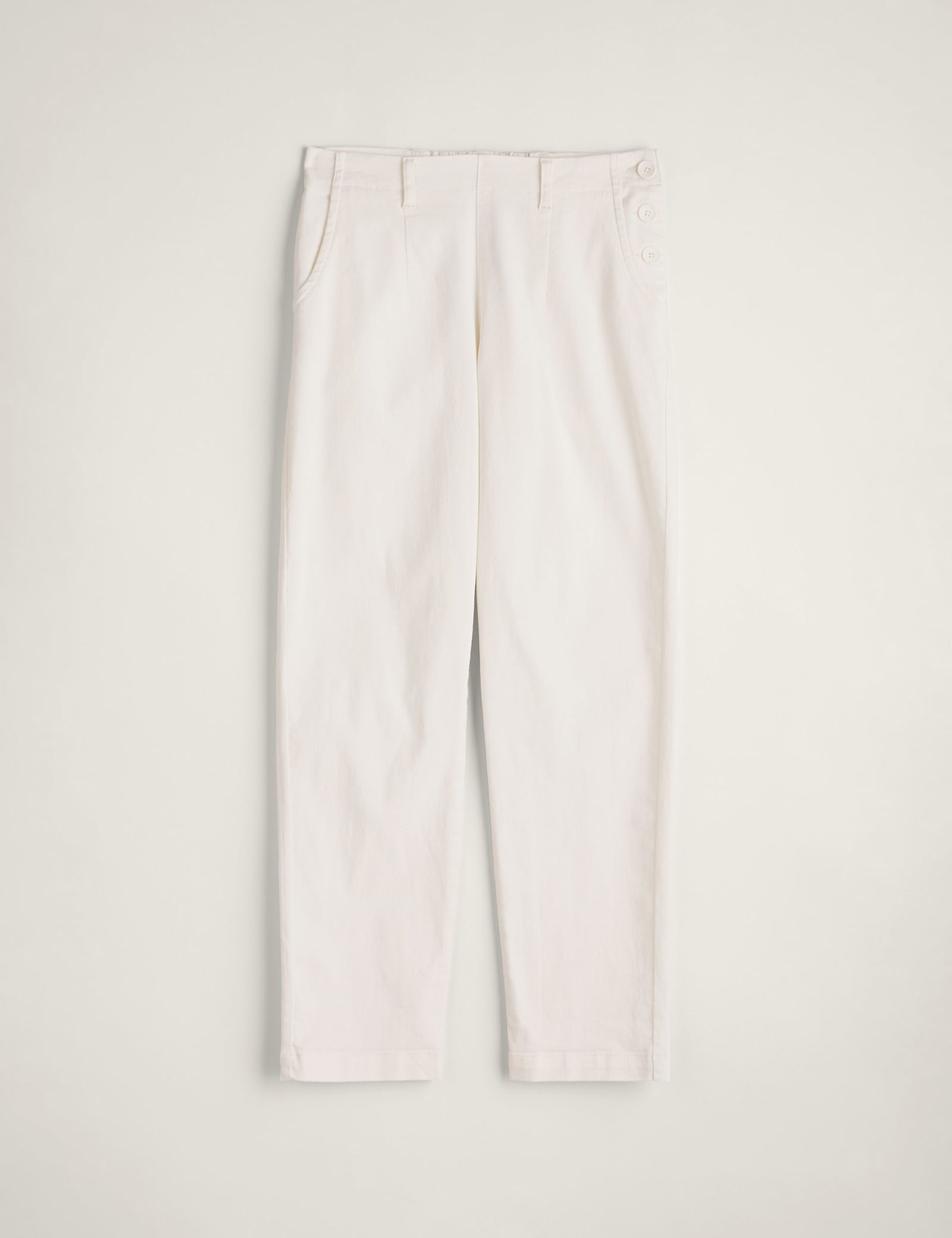 Cotton Rich Tapered Ankle Grazer Trousers - image 2
