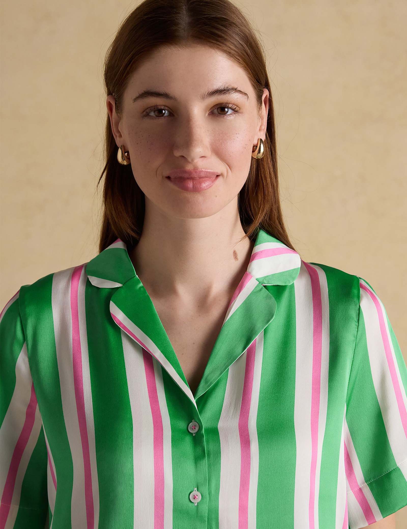 Satin Striped Shortie Set - image 4