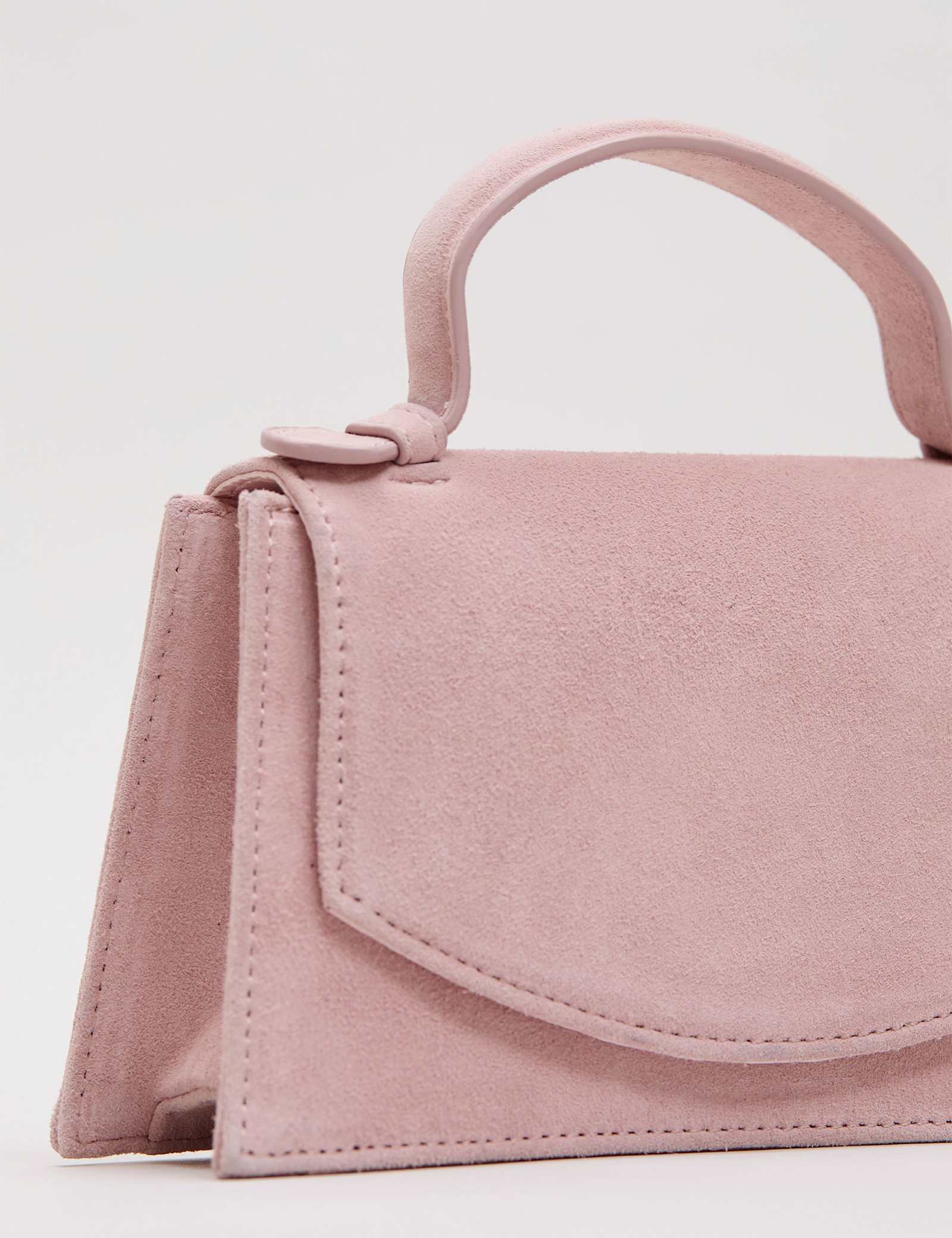 Suede Top Handle Grab Bag - image 3