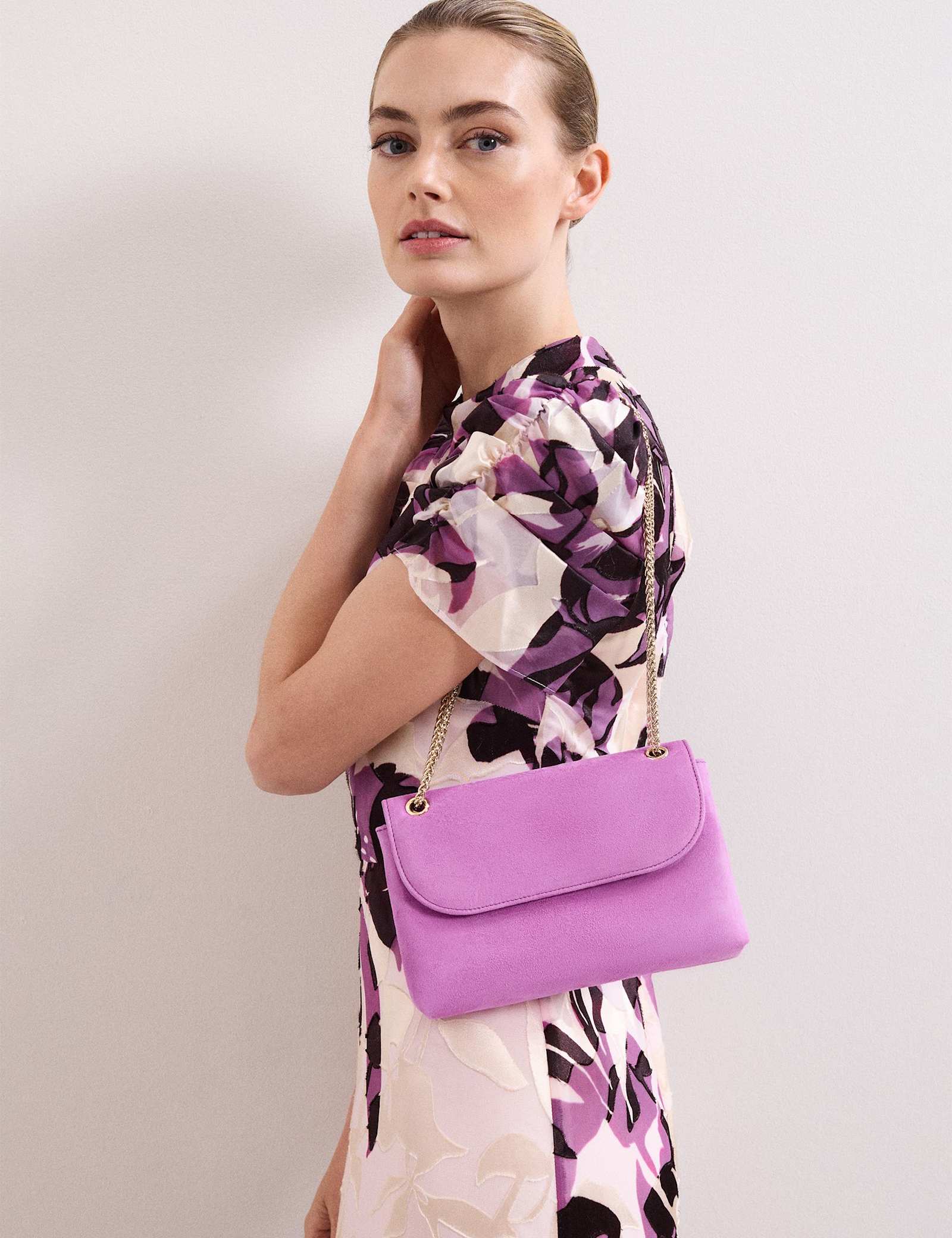 Suede Clutch Bag - image 3