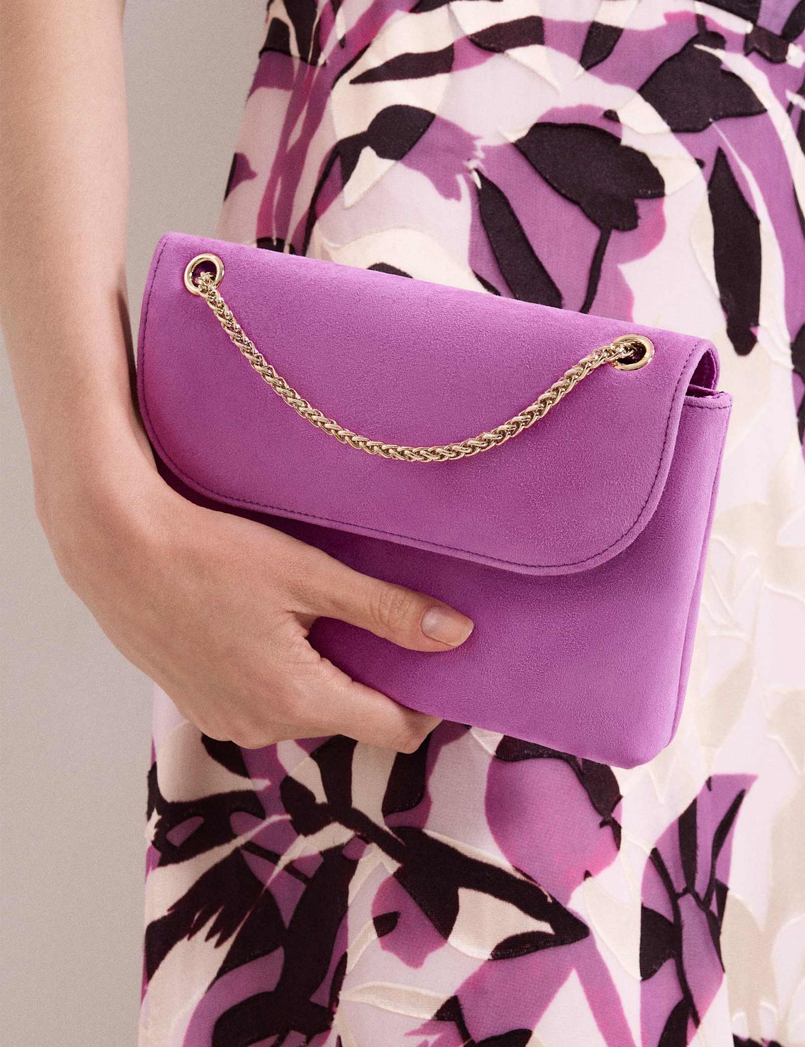 Suede Clutch Bag - image 2