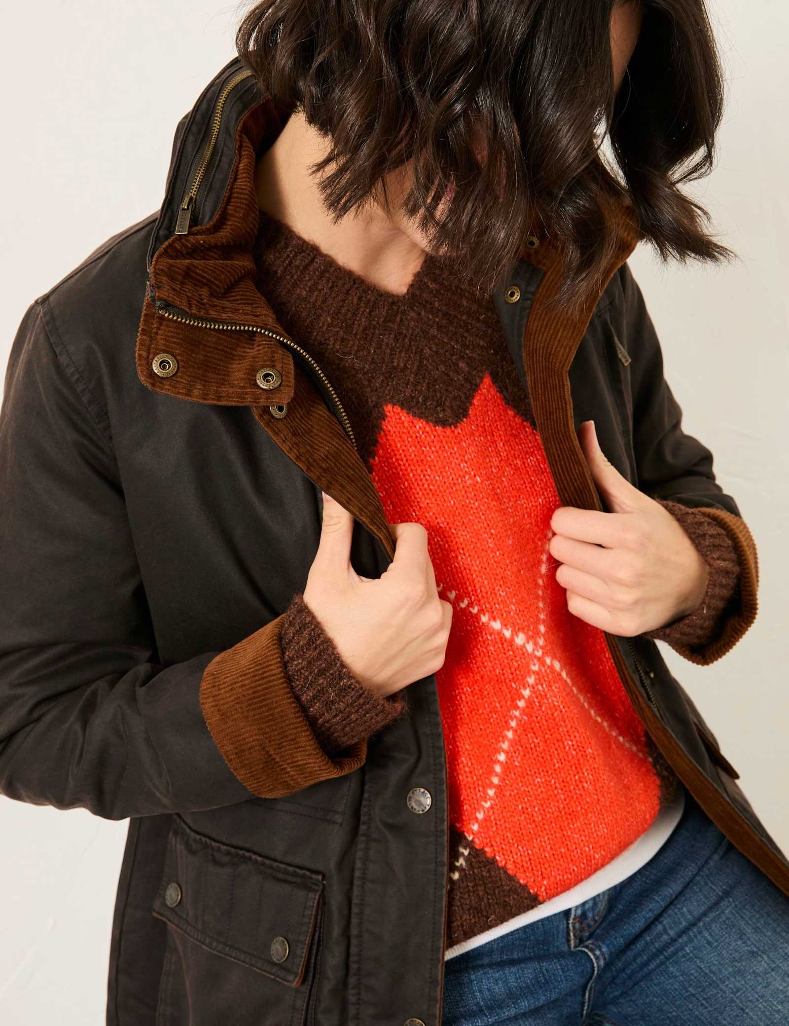 Cotton Rich Funnel Neck Utility Jacket - image 4