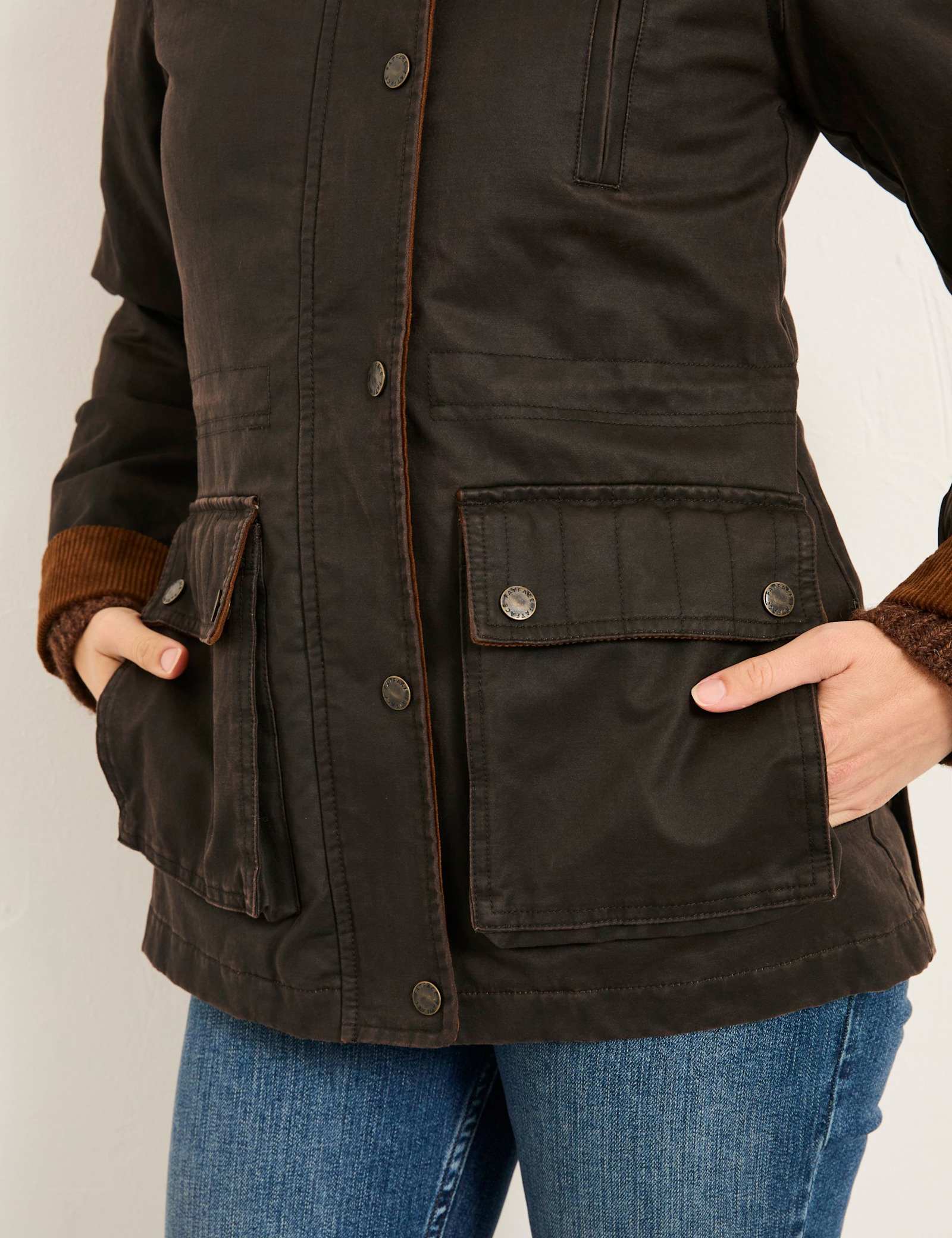 Cotton Rich Funnel Neck Utility Jacket - image 3