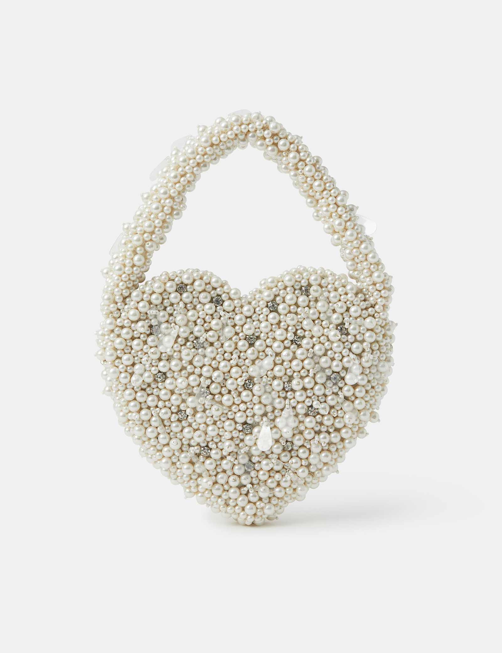 Pearl Diamante Heart Grab Bag - image 1
