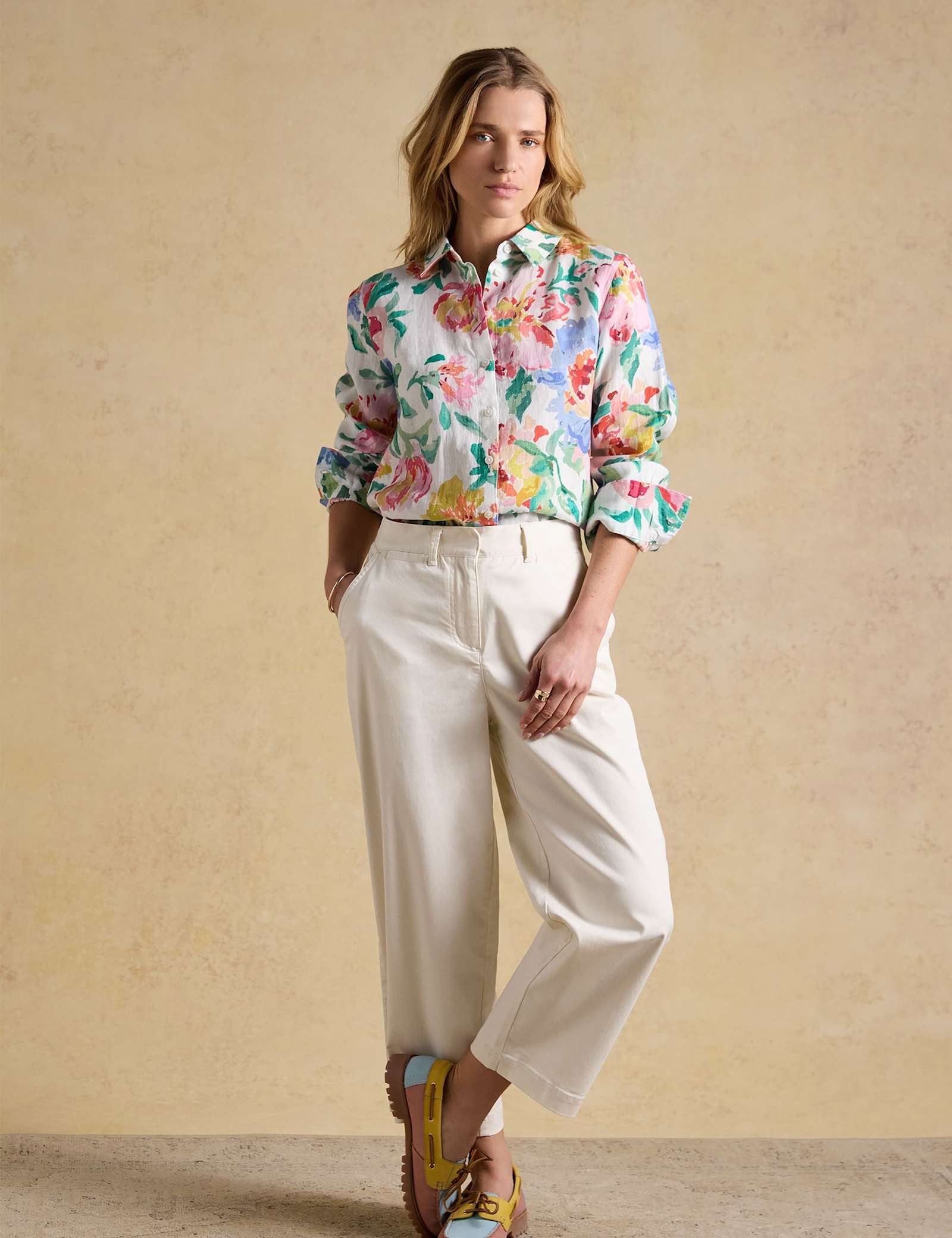 Pure Linen Floral Shirt - image 5