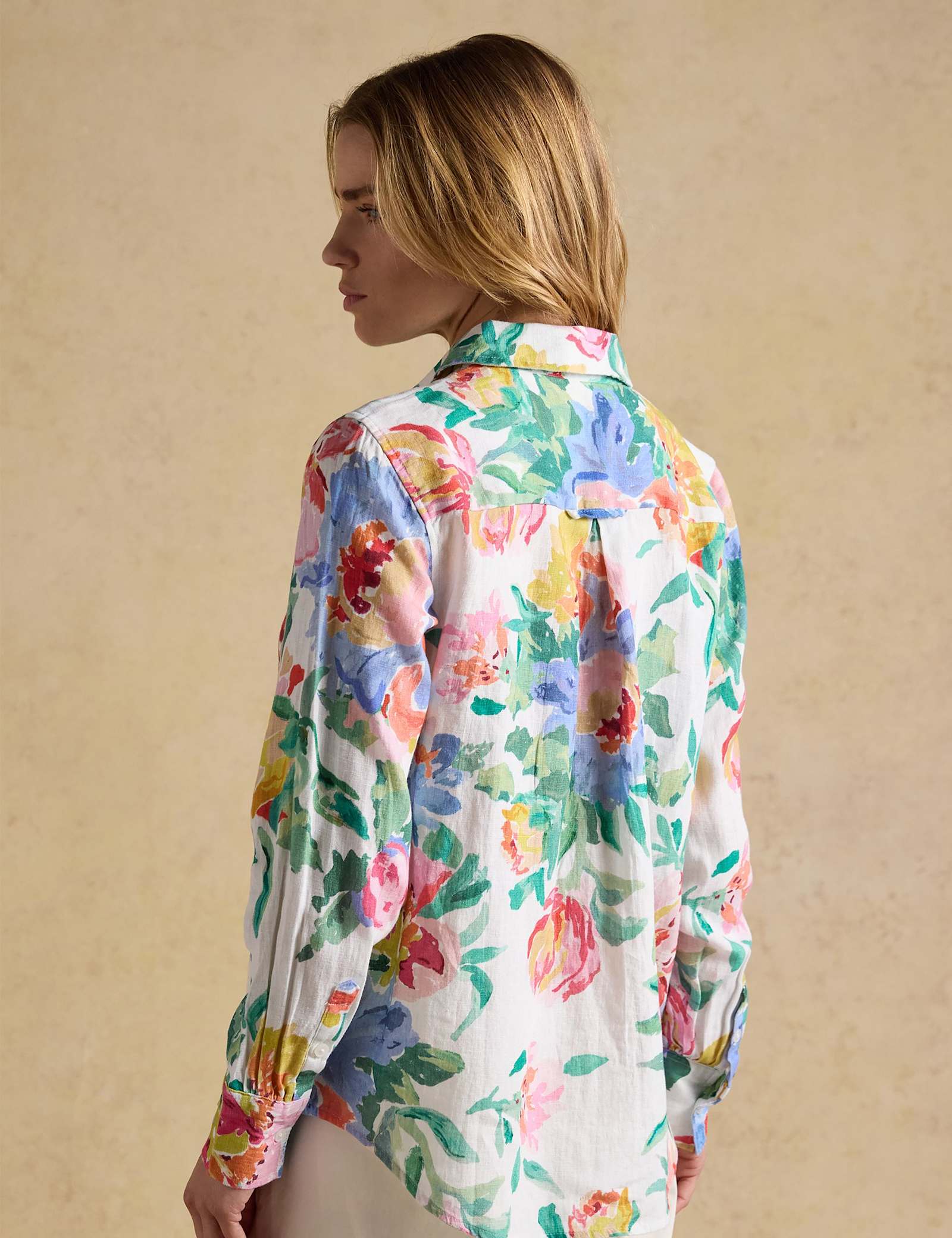 Pure Linen Floral Shirt - image 4
