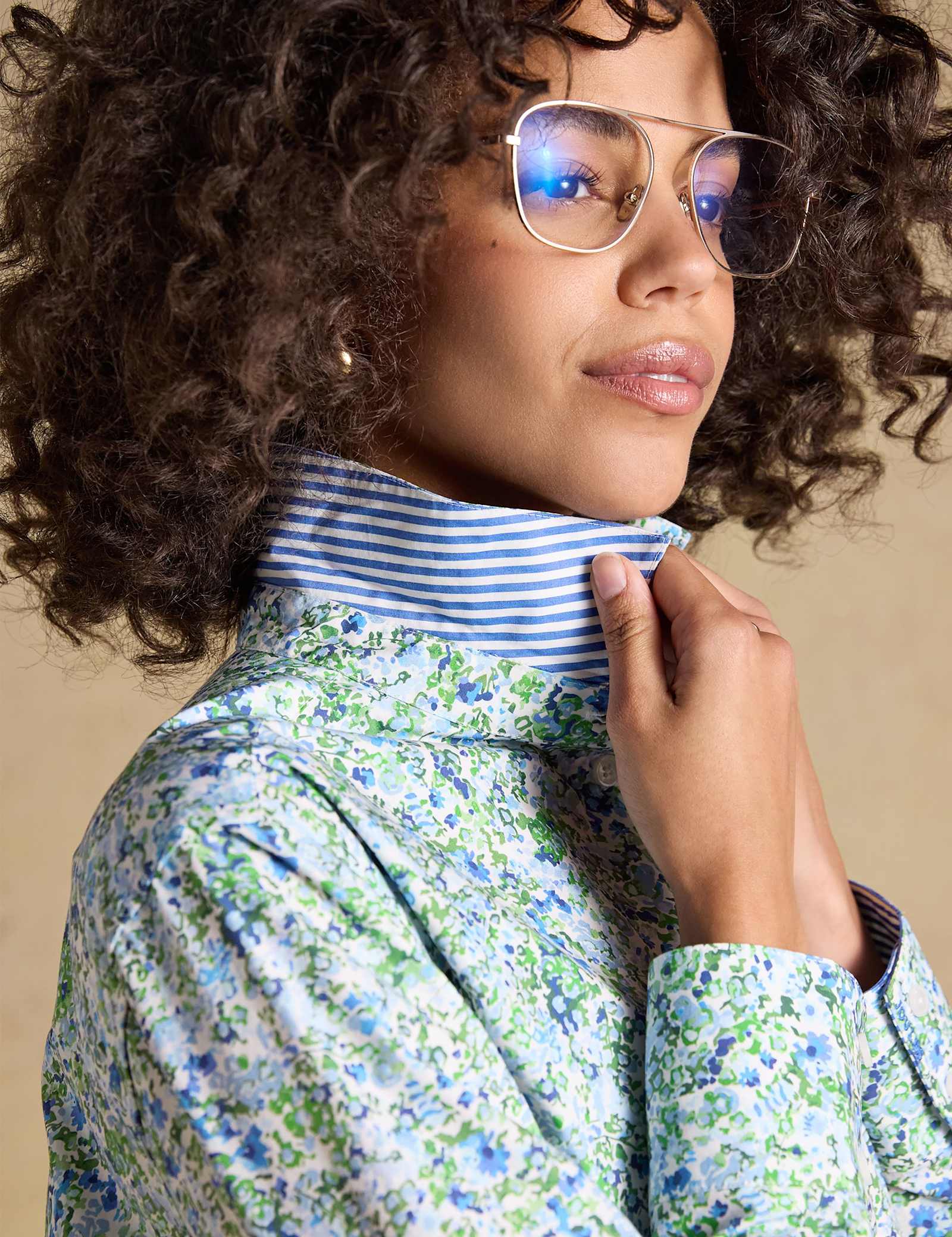 Pure Cotton Floral Collared Shirt - image 5