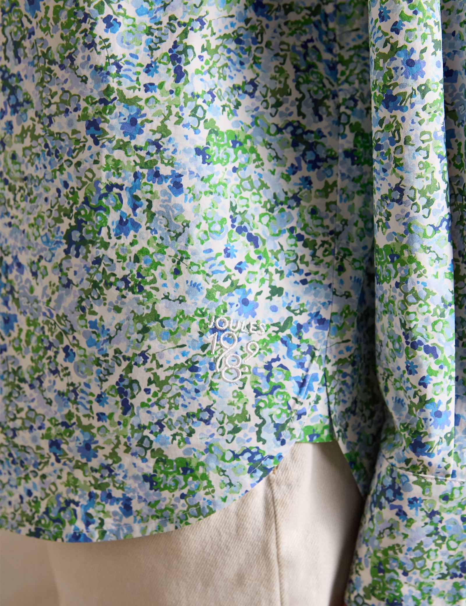 Pure Cotton Floral Collared Shirt - image 4