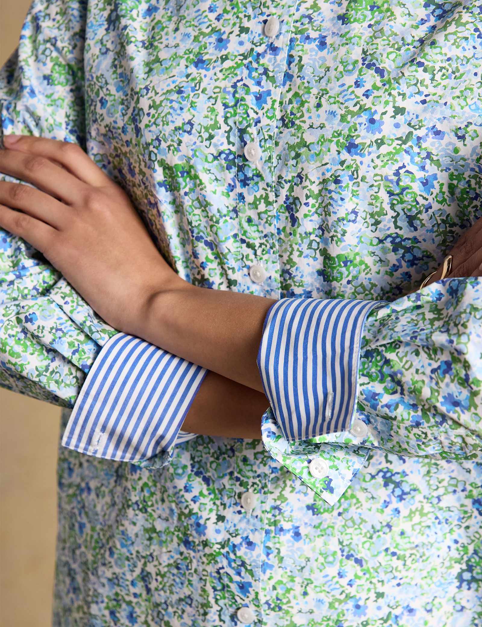 Pure Cotton Floral Collared Shirt - image 3