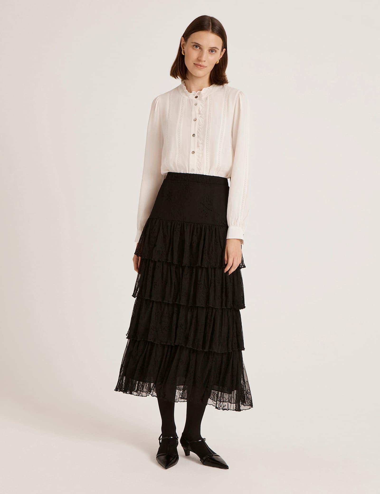 Broderie Midaxi Tiered Skirt - image 4
