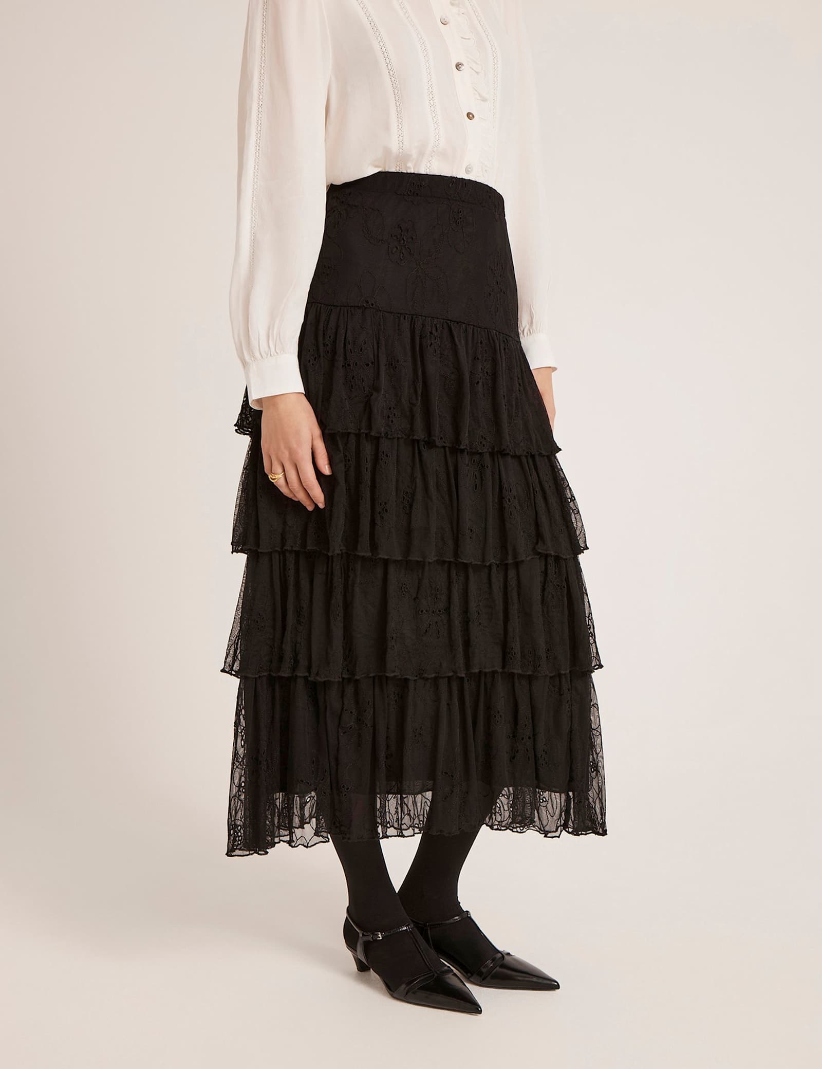Broderie Midaxi Tiered Skirt - image 3
