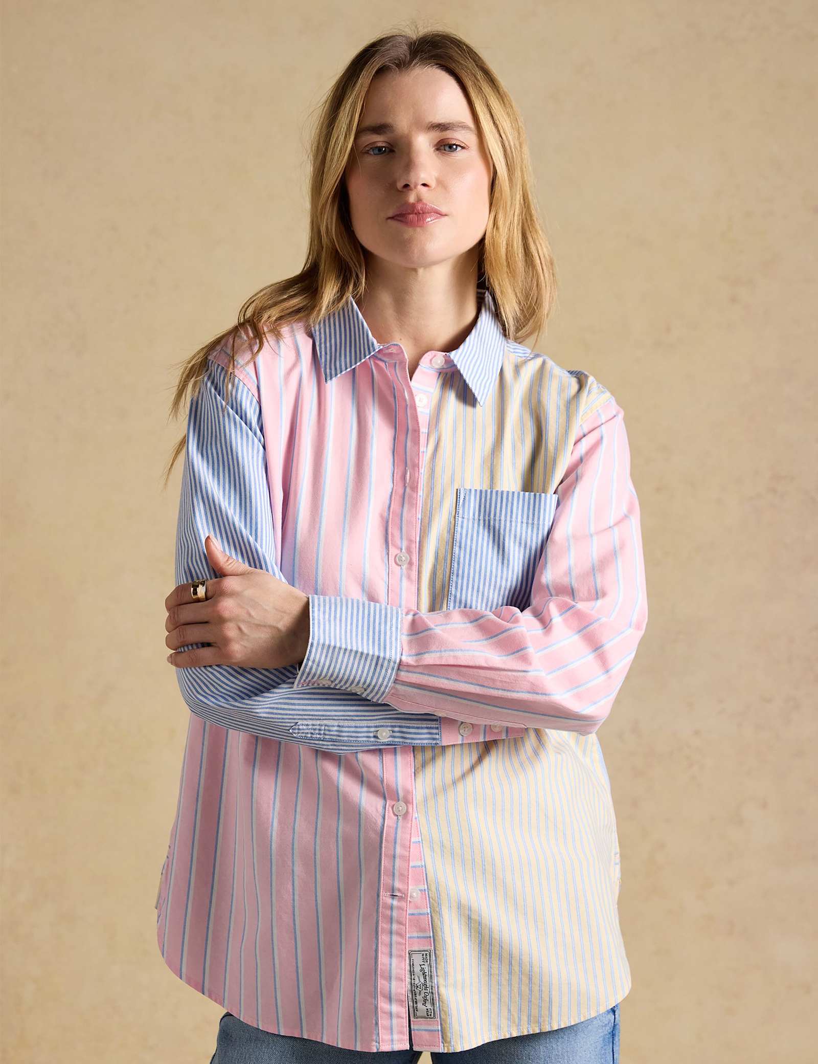 Pure Cotton Striped Collared Oxford Shirt - image 2
