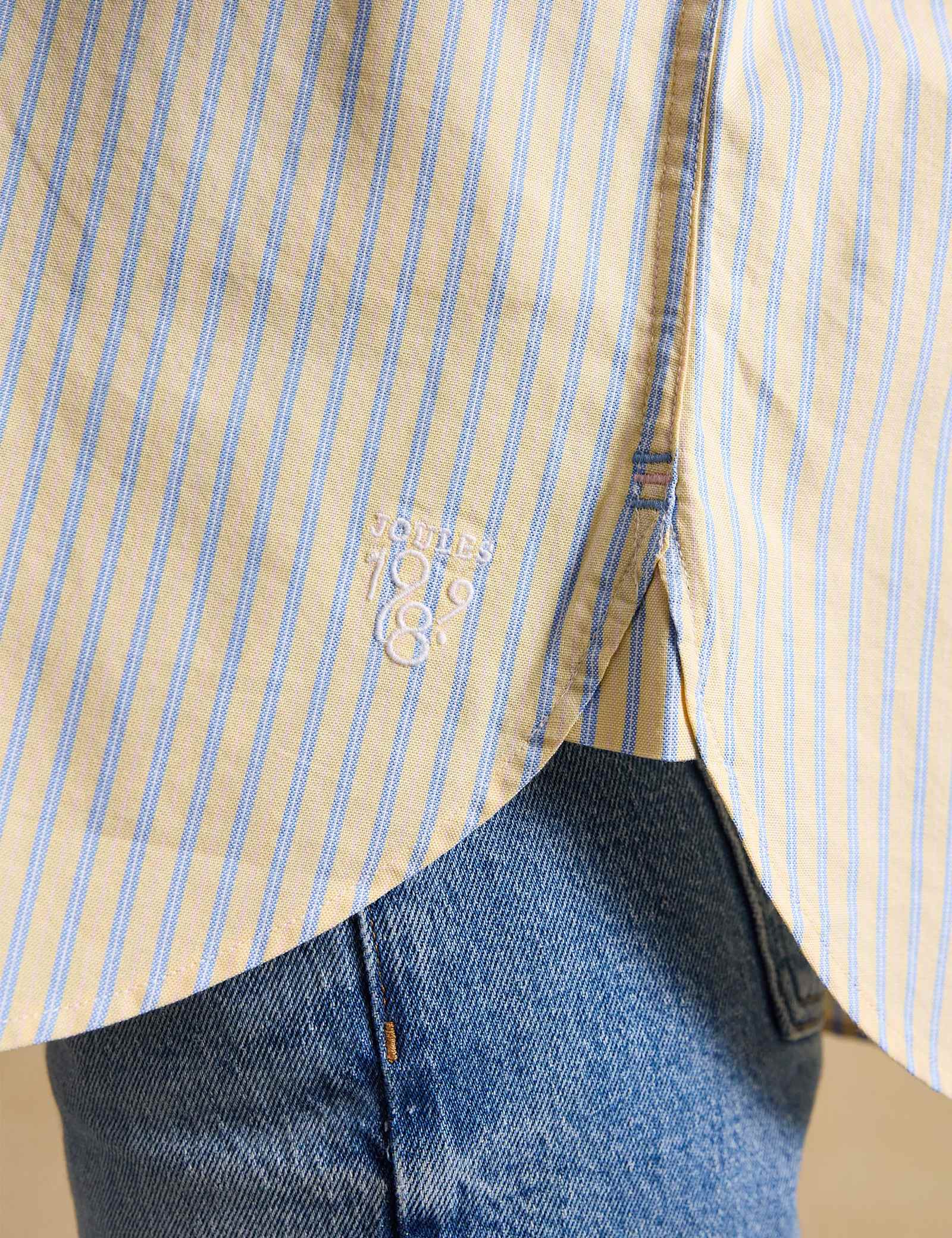 Pure Cotton Striped Collared Oxford Shirt - image 3