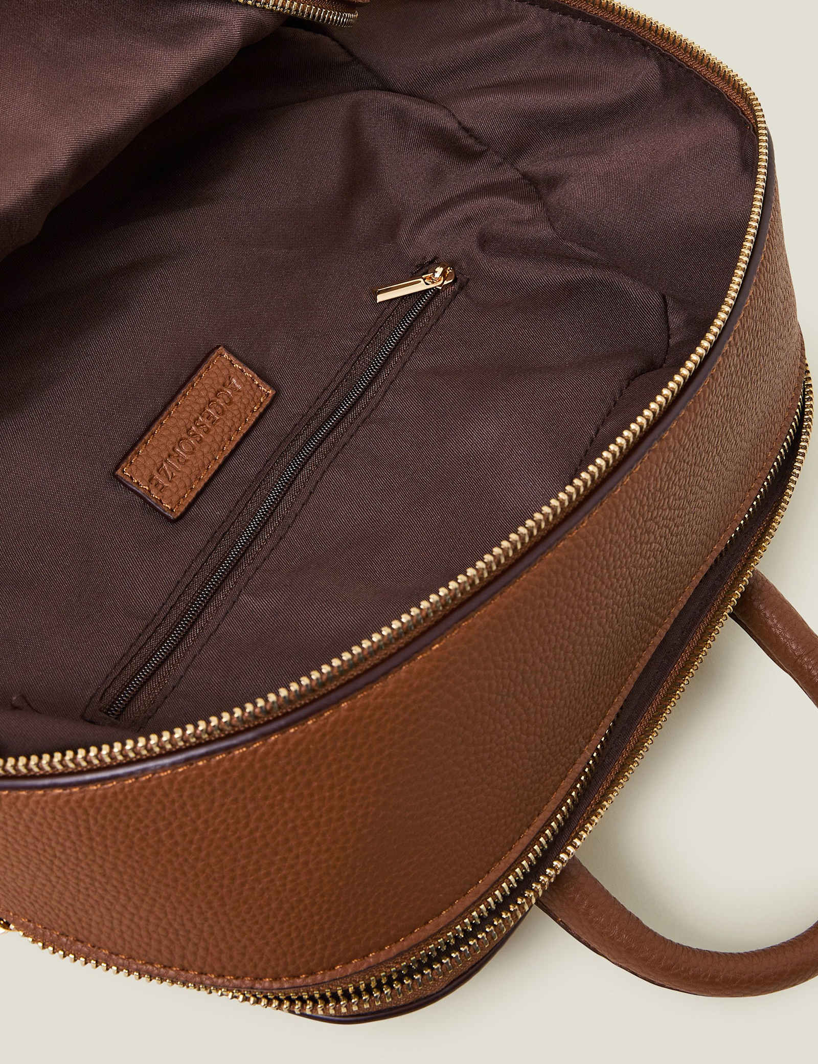 Faux Leather Zip Around Backpack - image 3