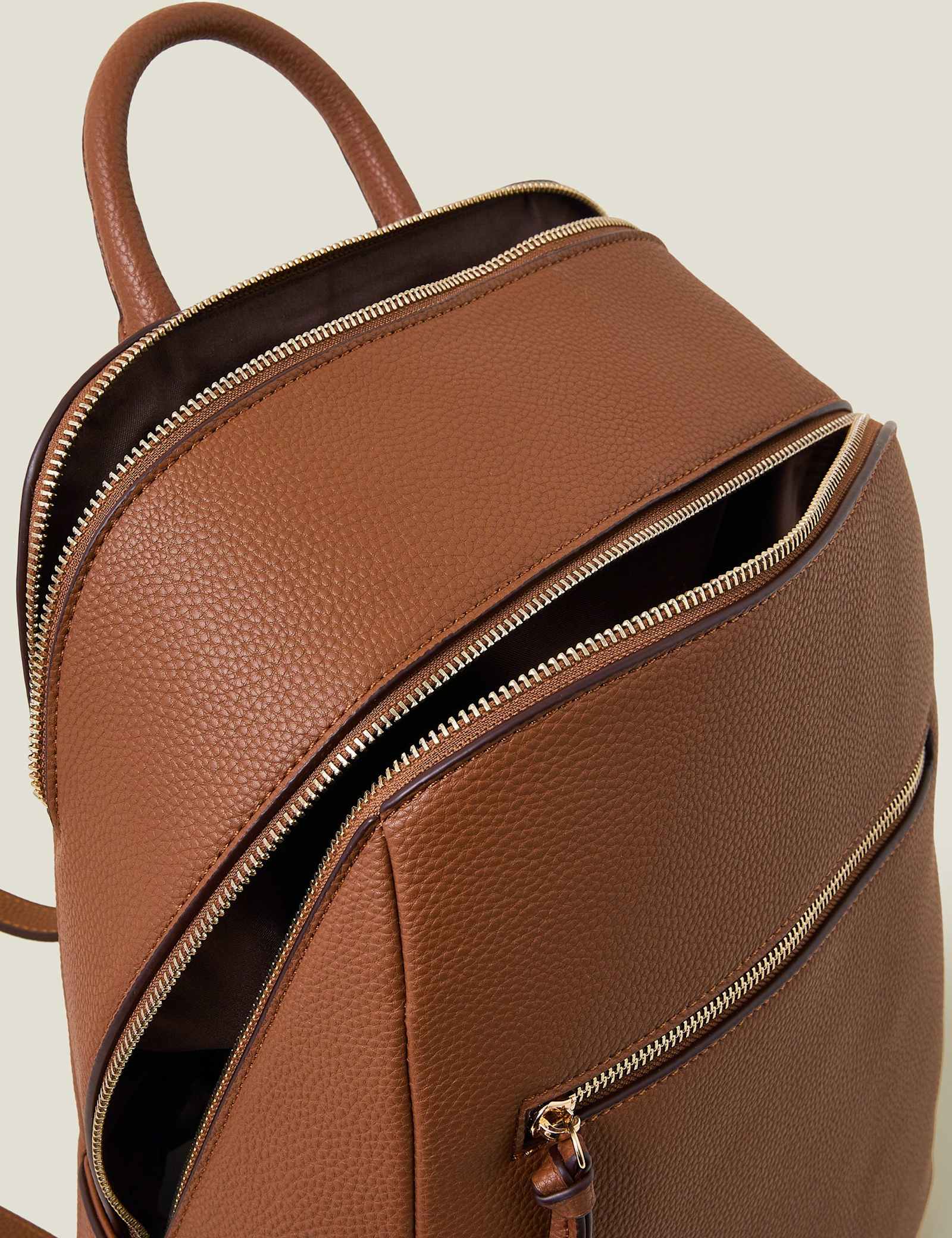 Faux Leather Zip Around Backpack - image 2