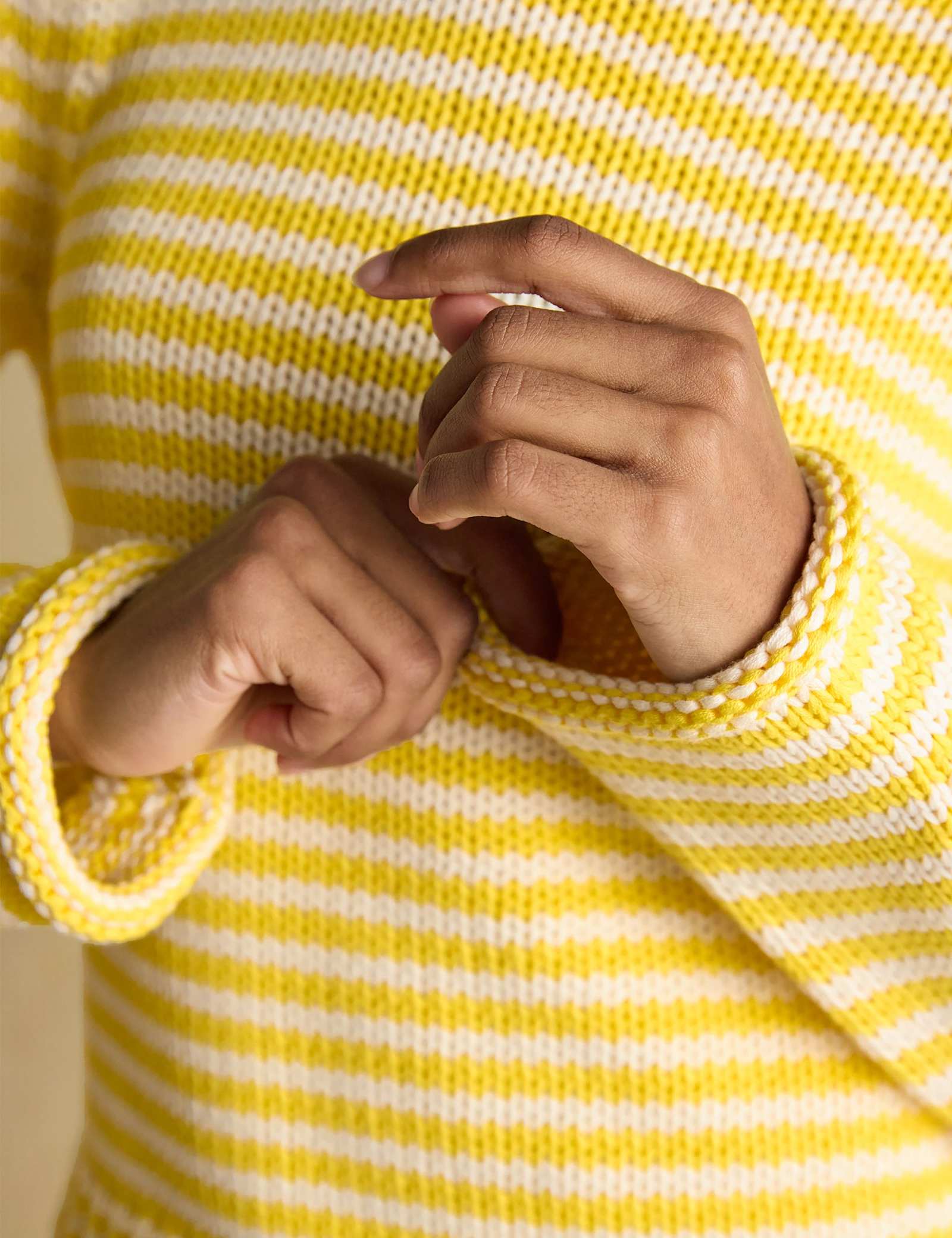 Pure Cotton Striped Crew Neck Jumper - image 5