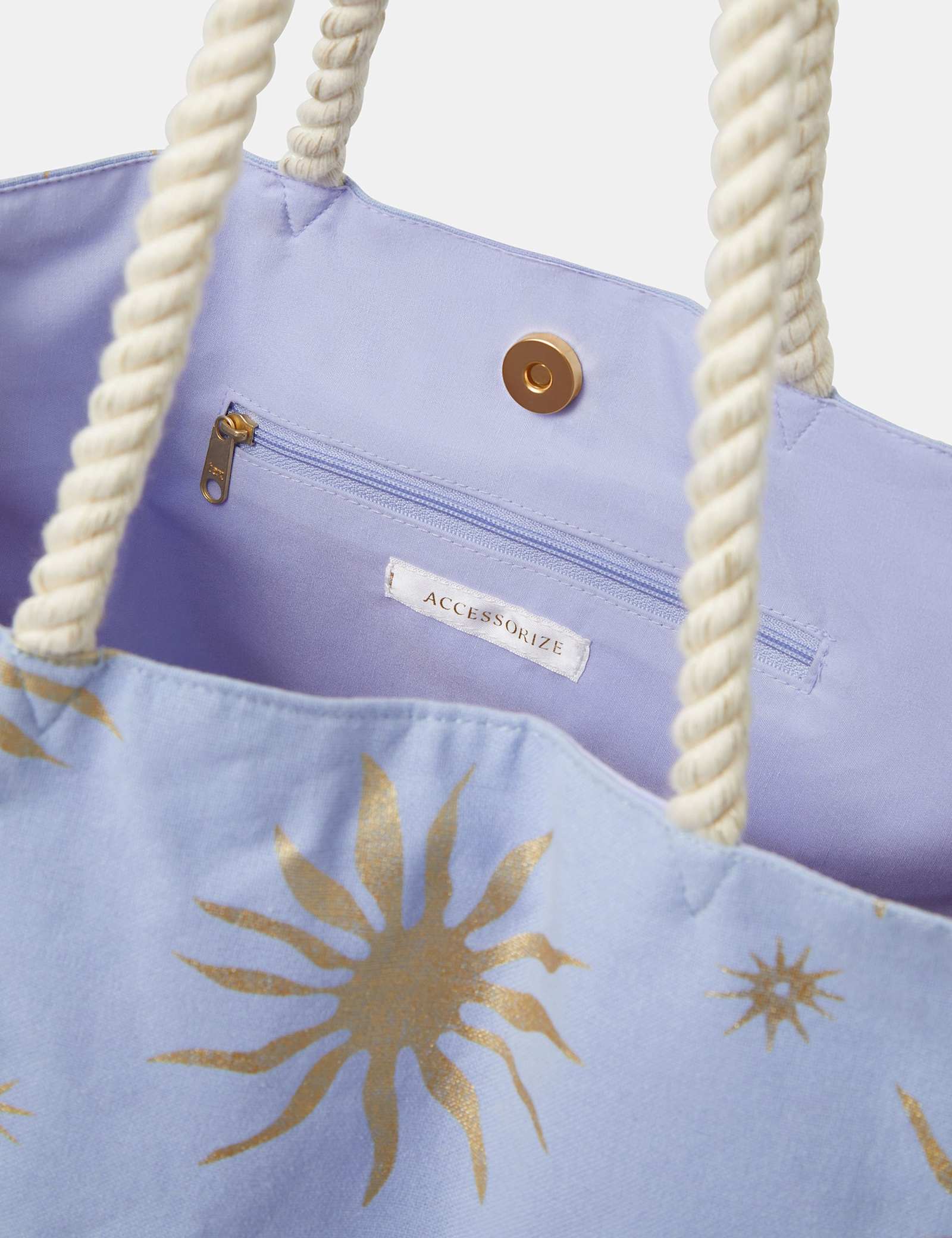 Pure Cotton Metallic Sun Shopper Tote Bag - image 3