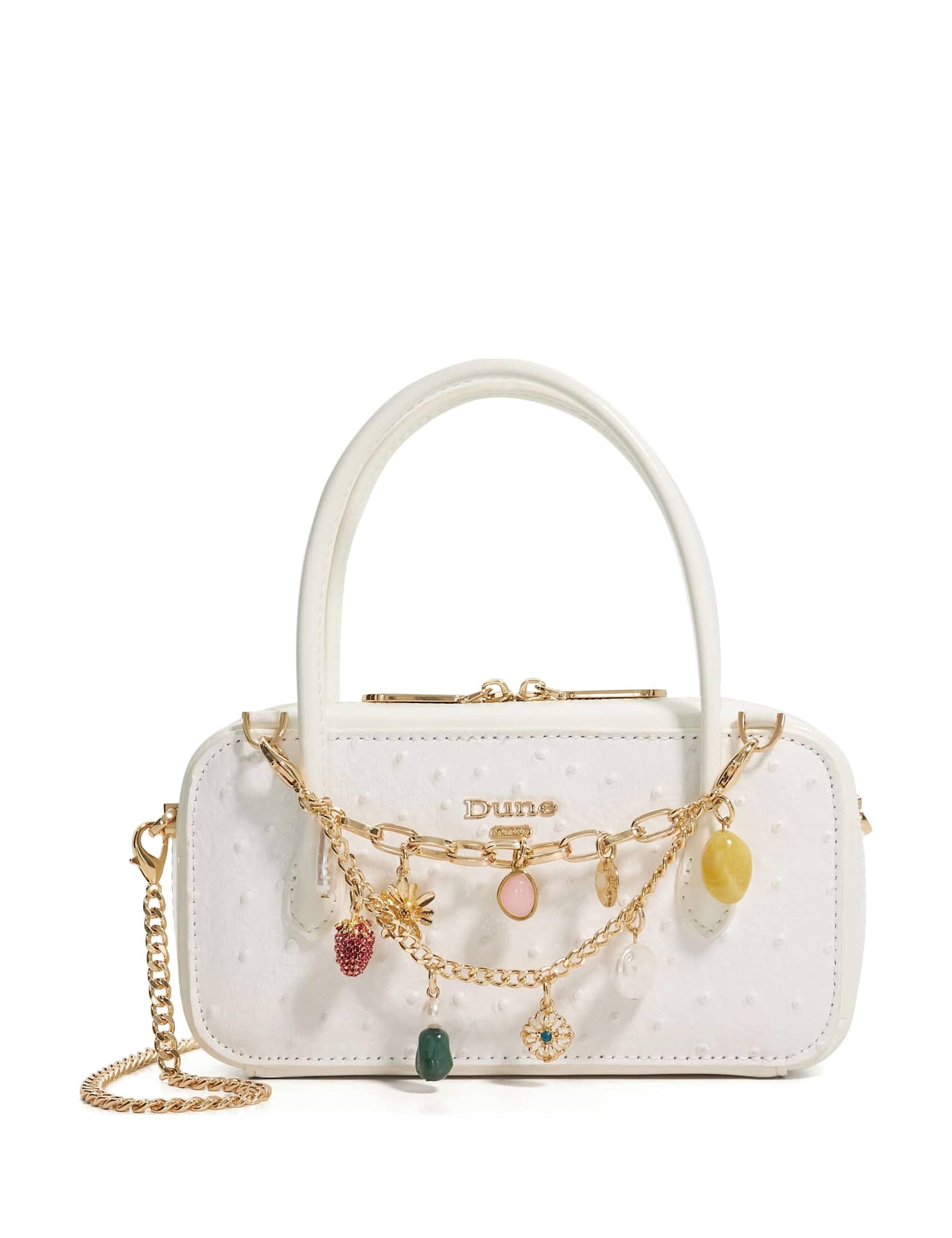 Metallic Charm Embellished Cross Body Bag - image 1