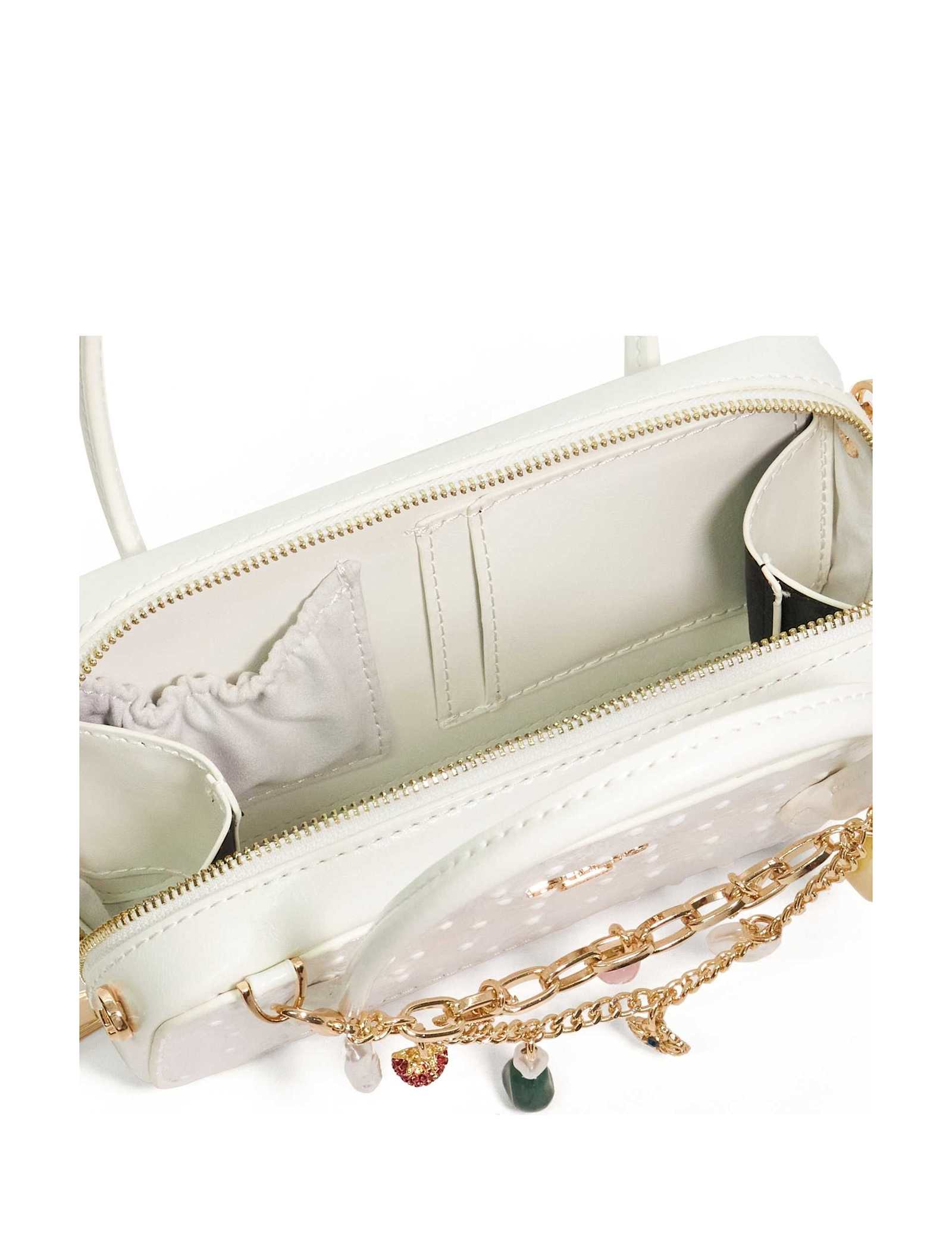 Metallic Charm Embellished Cross Body Bag - image 4