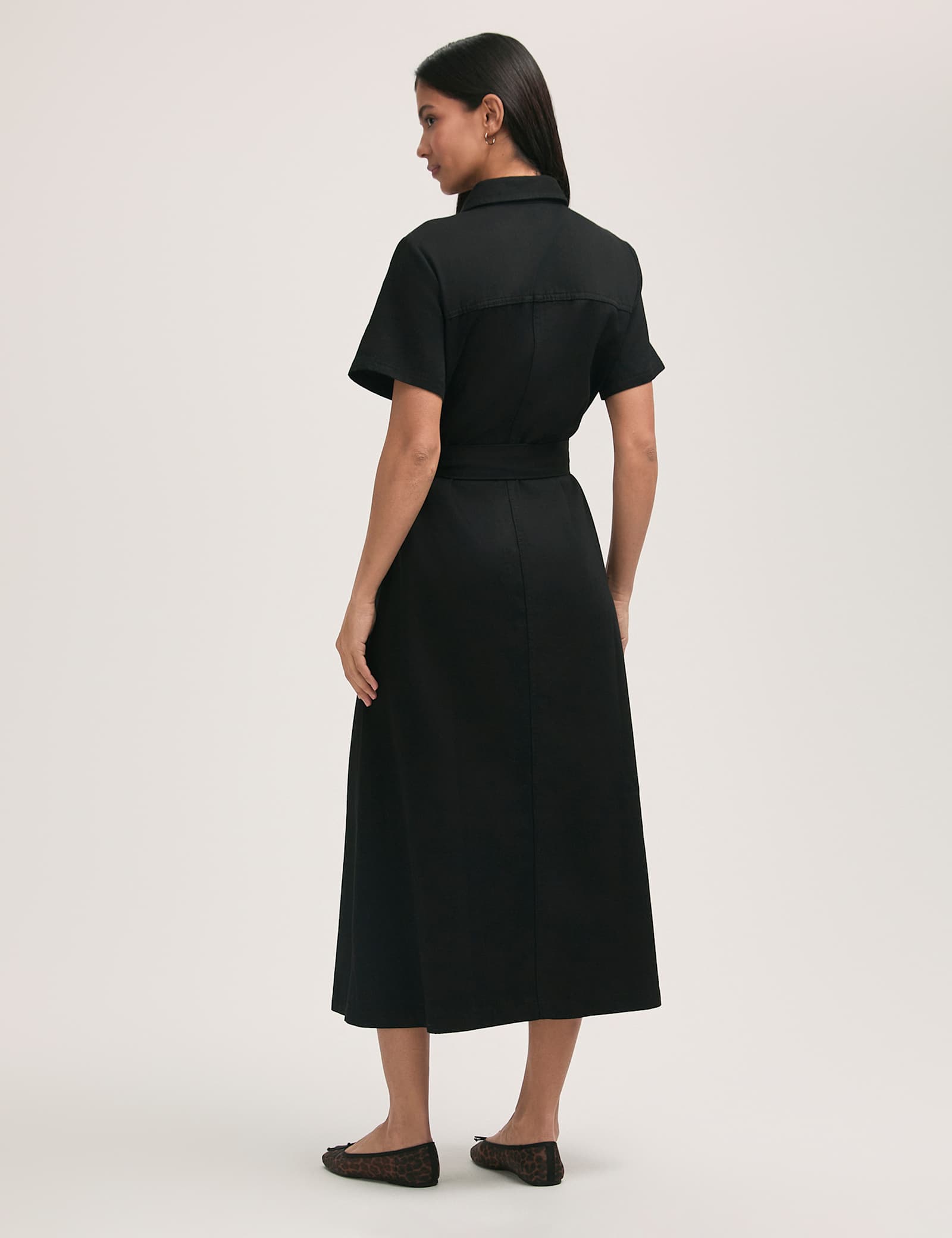 Cotton Rich Denim Midi Shirt Dress - image 4