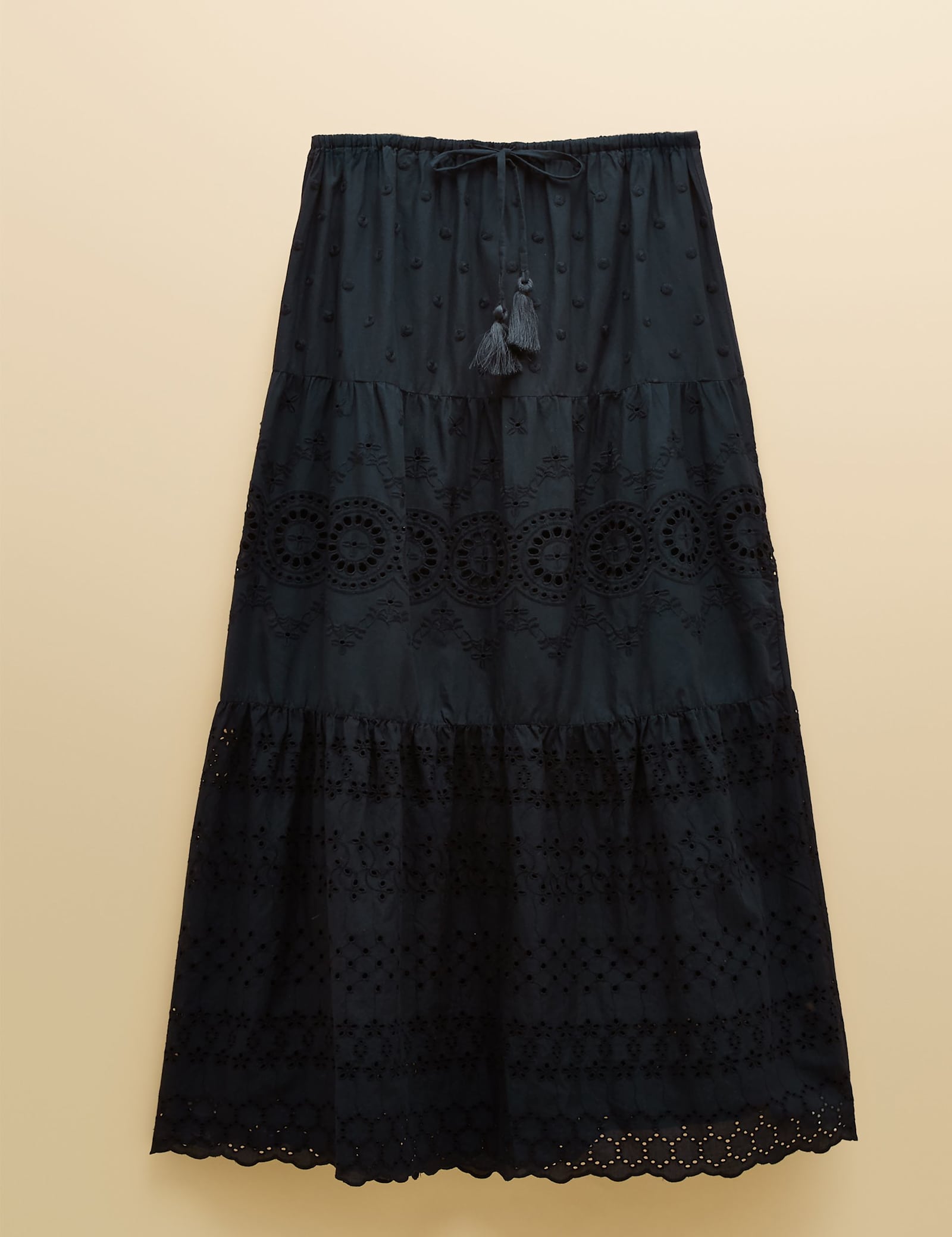 Pure Cotton Broderie Maxi Tiered Skirt - image 2