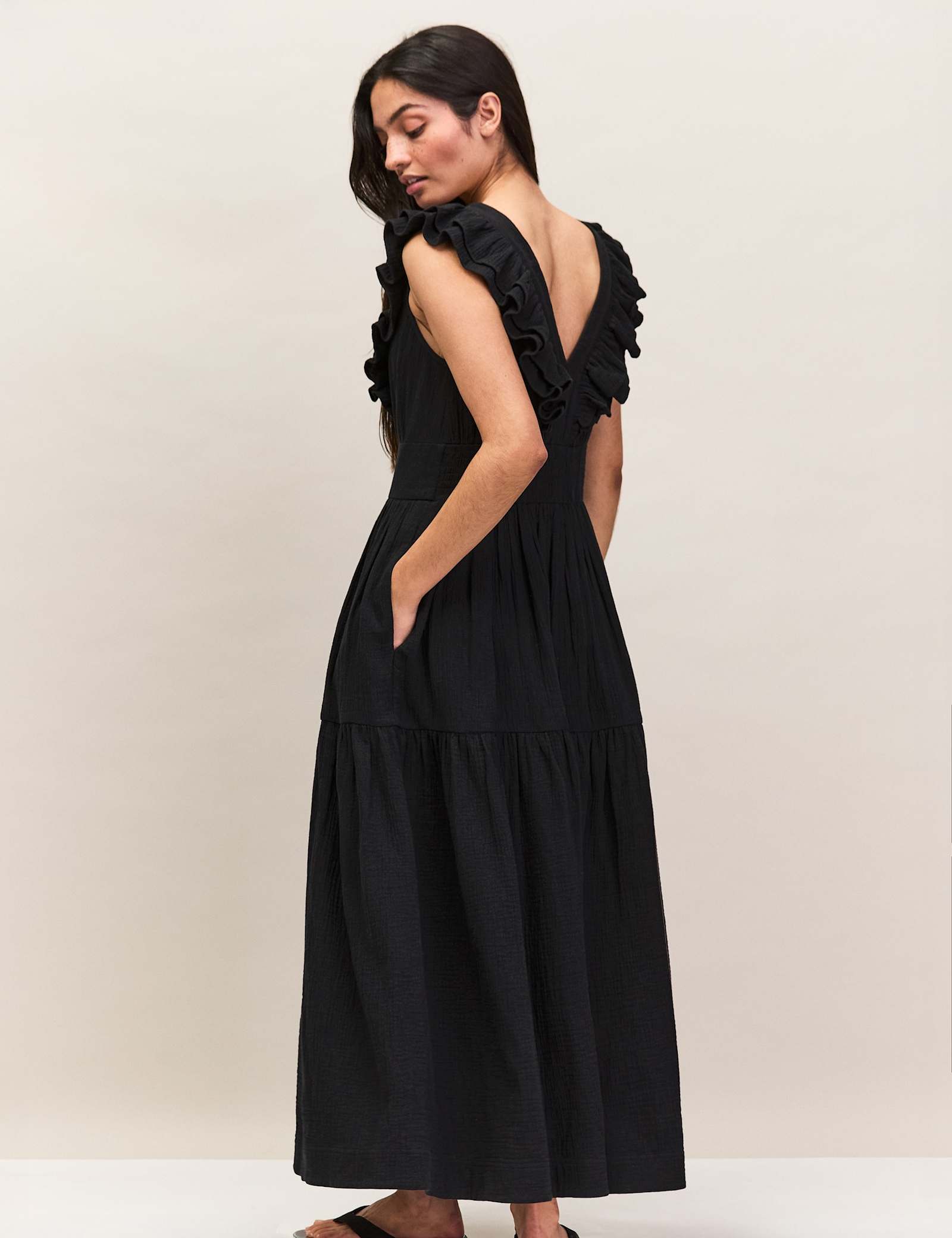 Pure Cotton Midaxi Tiered Dress - image 5