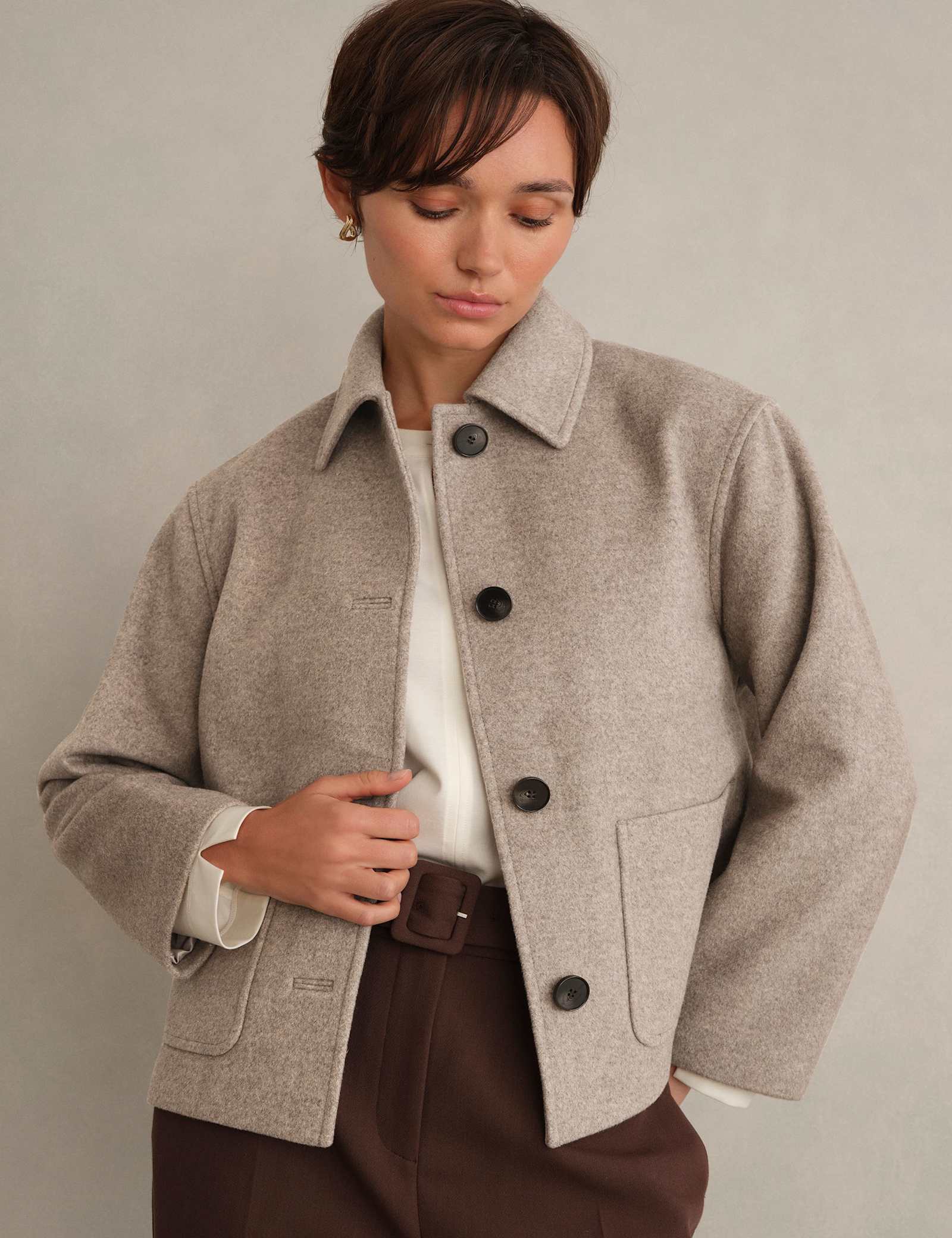 Wool Rich Cropped Jacket - image 2