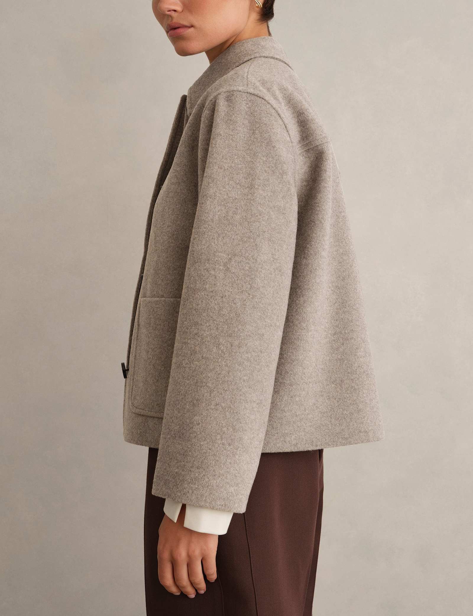 Wool Rich Cropped Jacket - image 5
