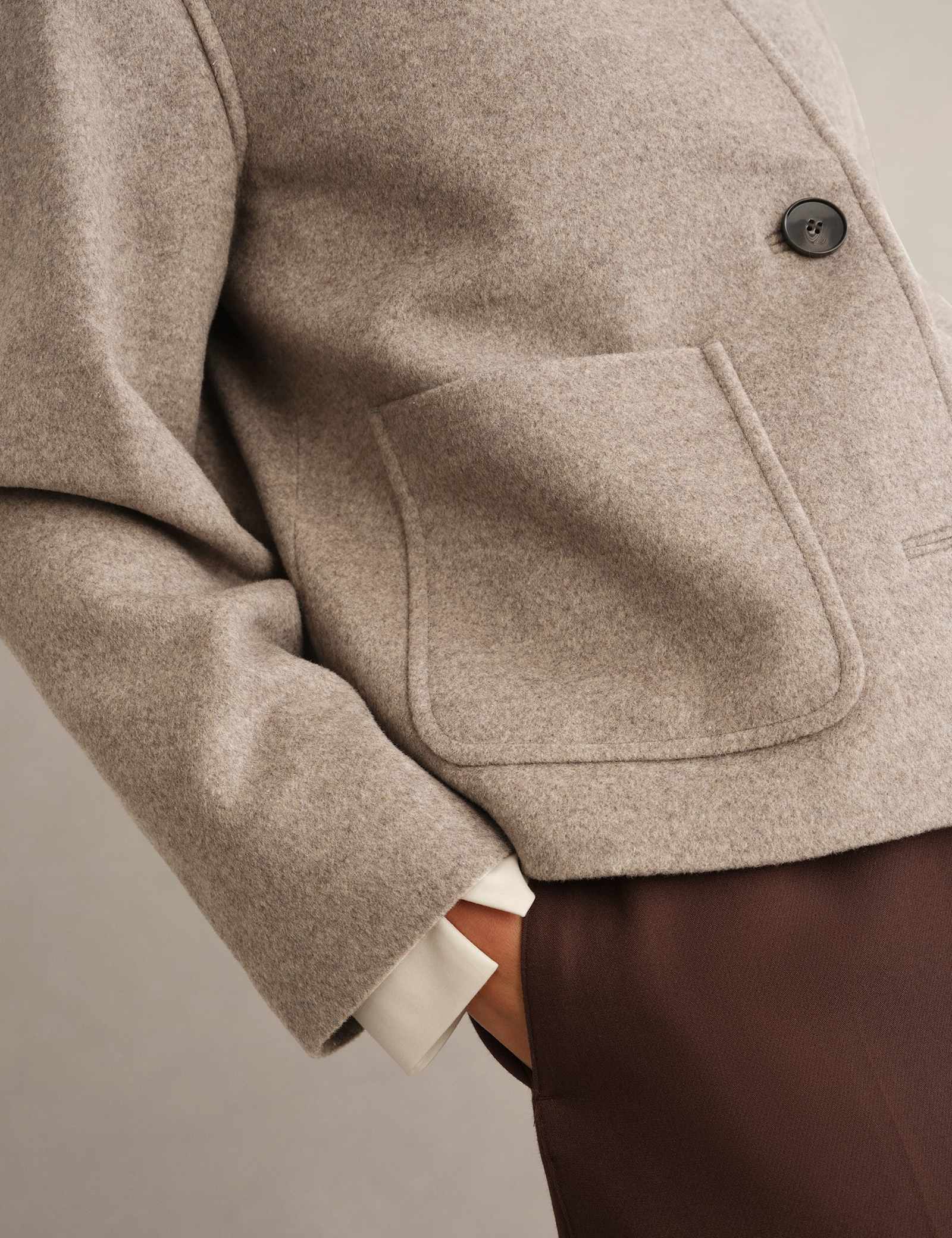 Wool Rich Cropped Jacket - image 4
