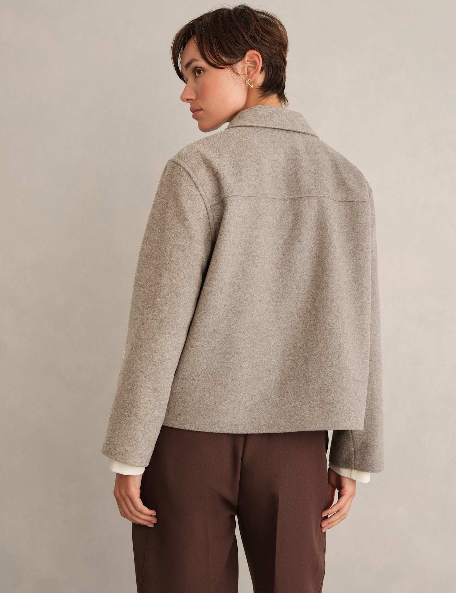 Wool Rich Cropped Jacket - image 3